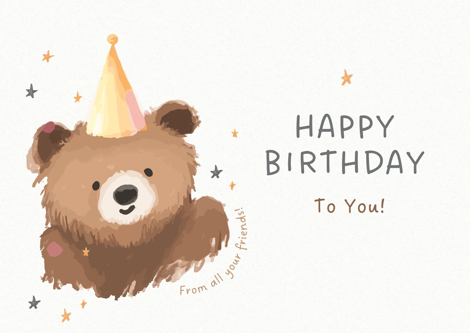 Blank Printable Birthday Cards