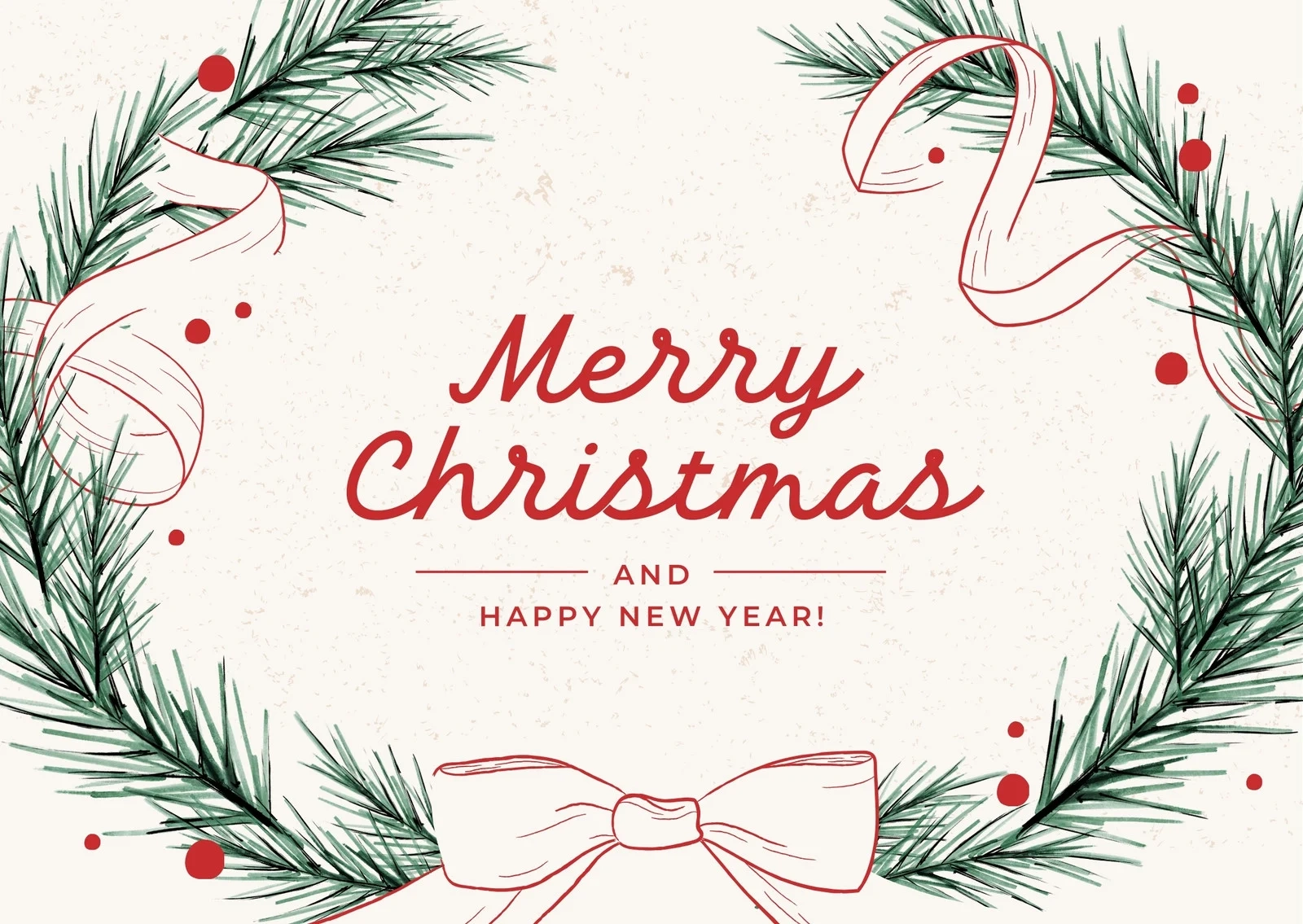 Printable Blank Christmas Card Template