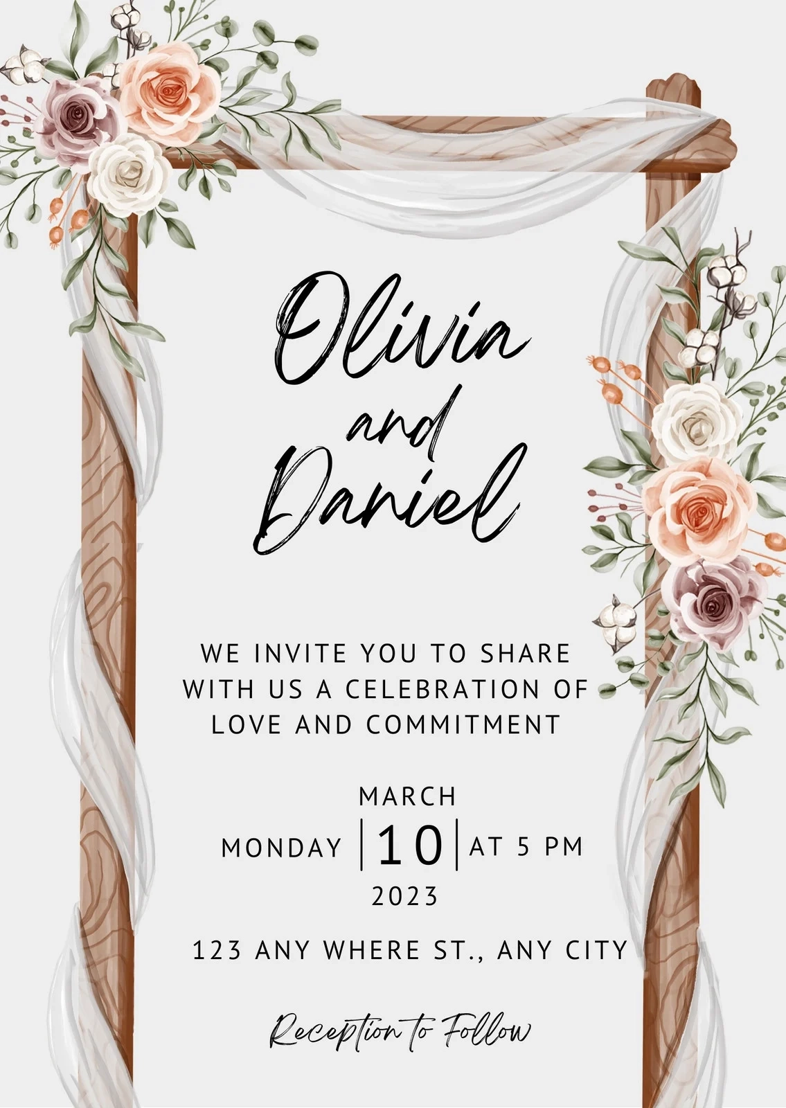 Blank Printable Wedding Invitations