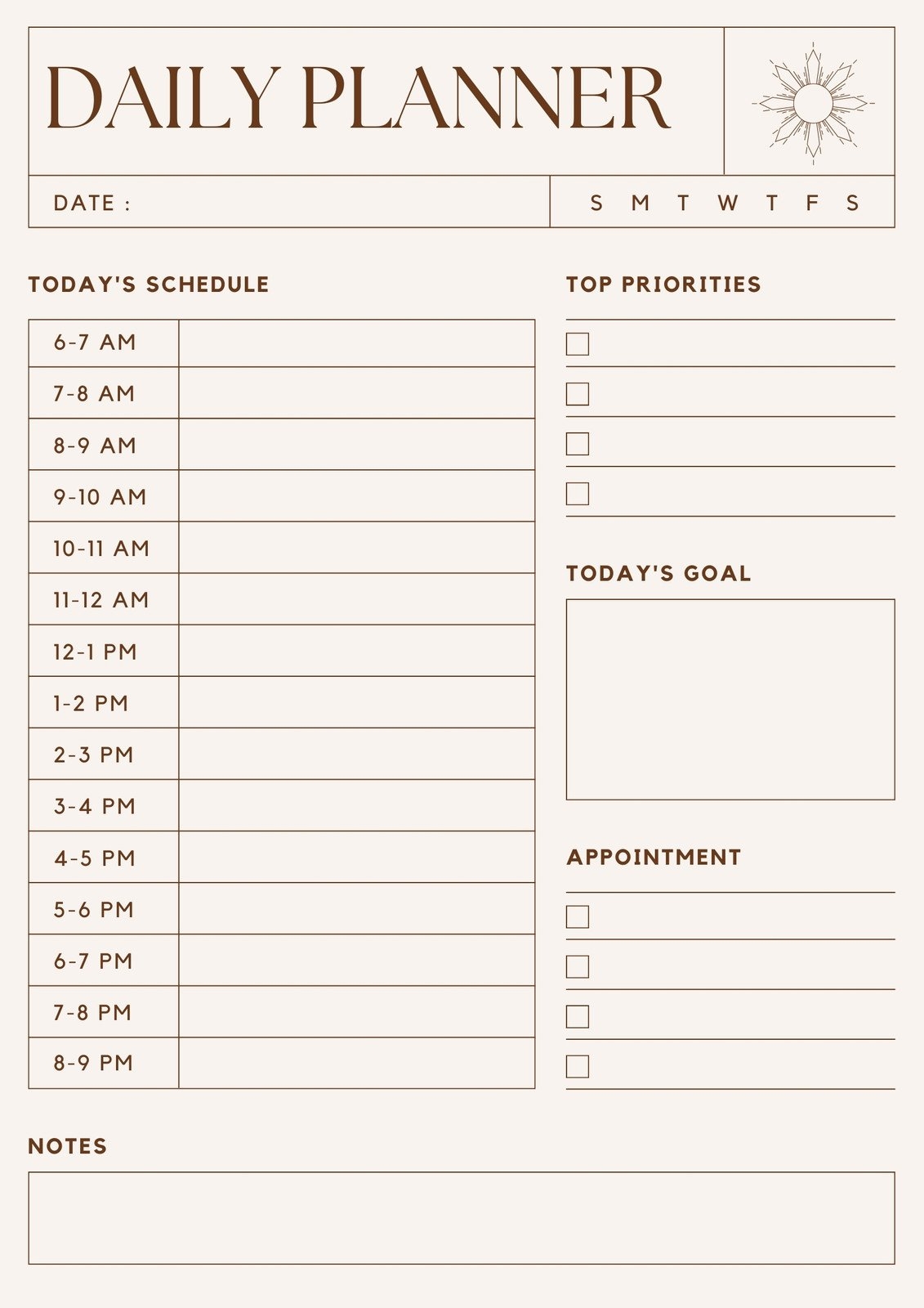 Blank Printable Daily Writing Form