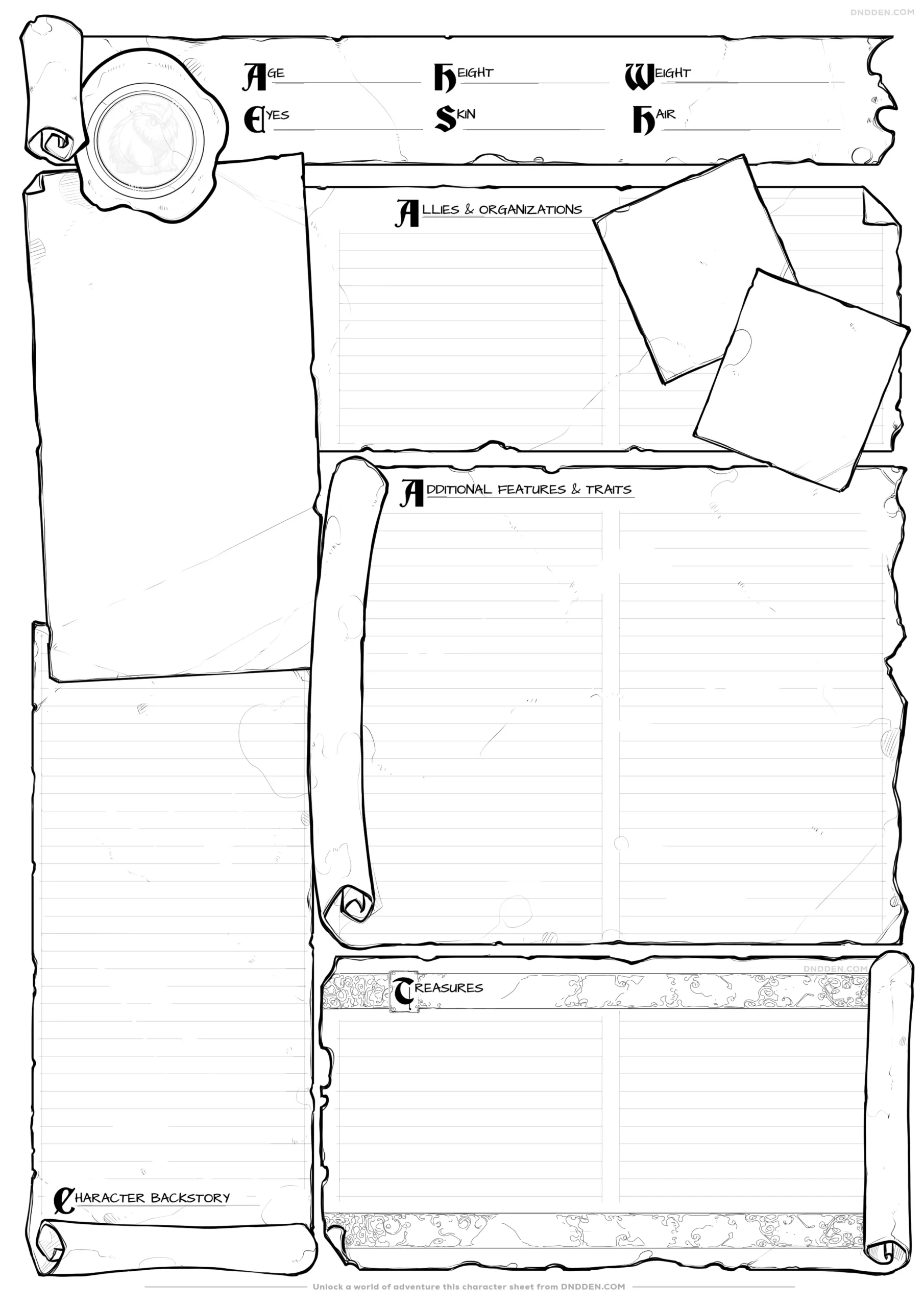 Printable Blank Dnd Sheet