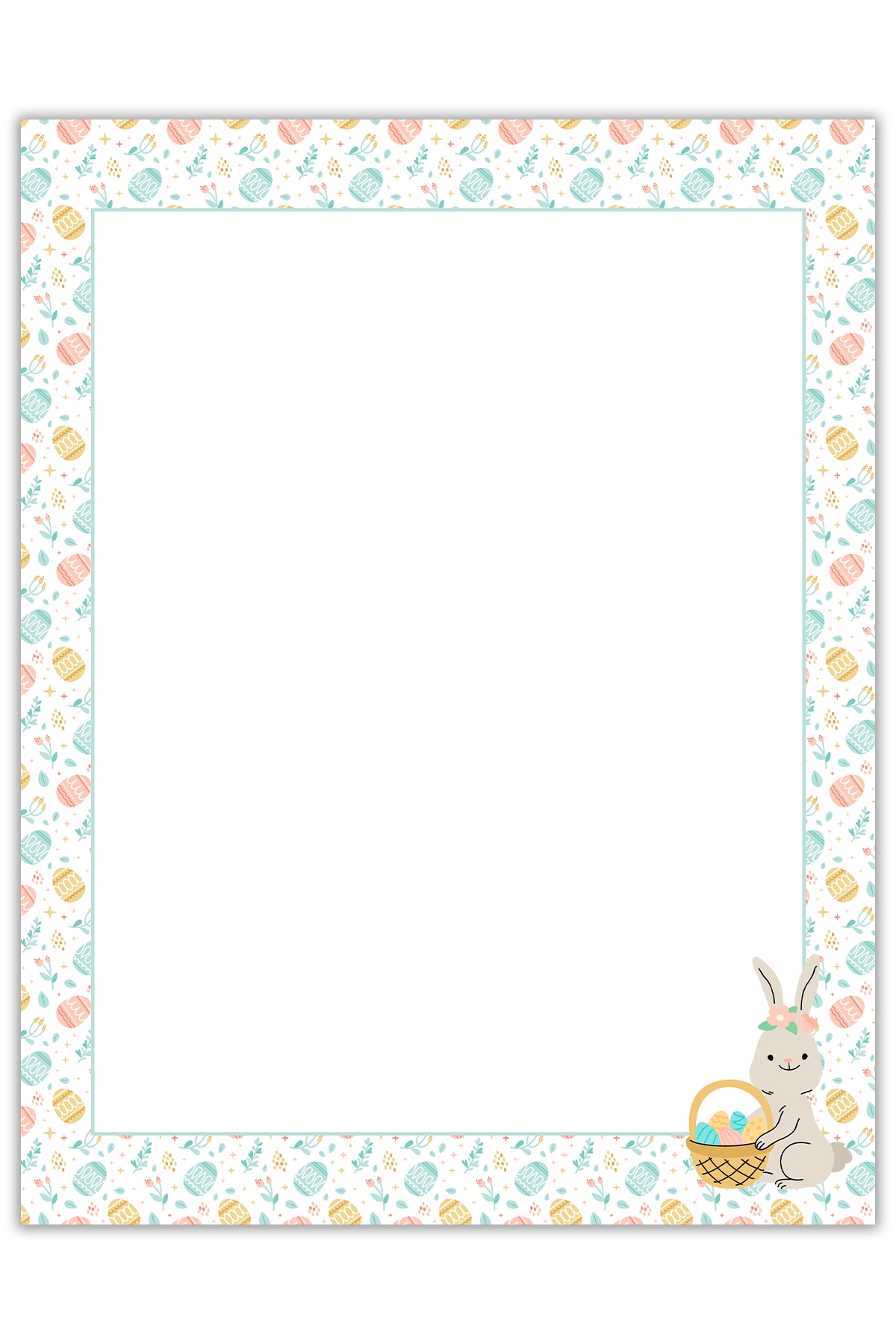 Free Easter Bunny Note Printable Editable Letter Templates
