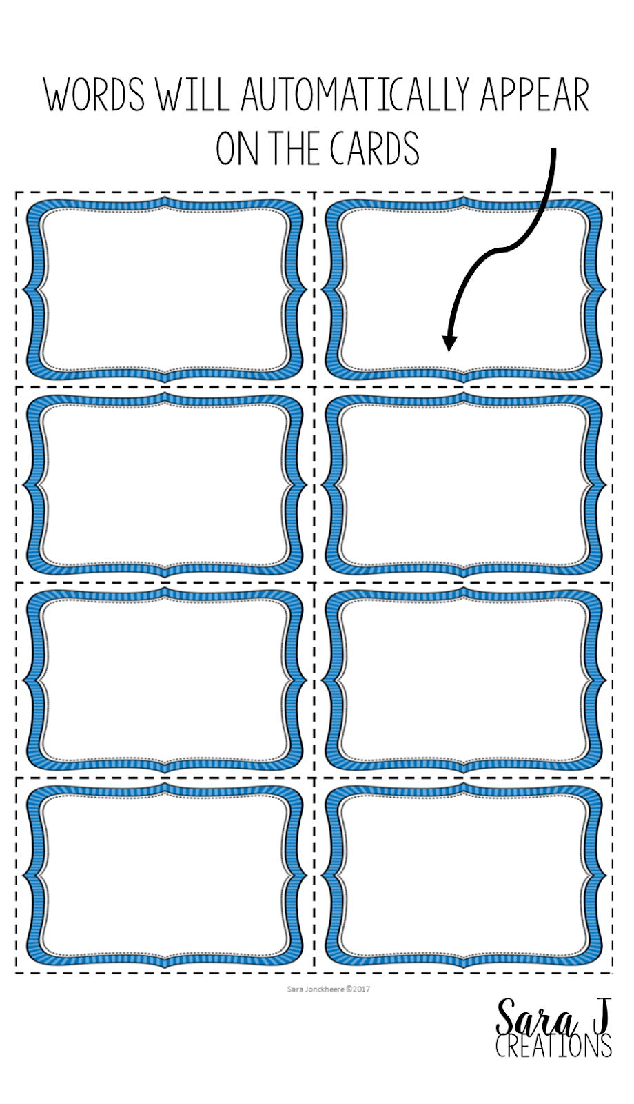 Free Editable Sight Word Cards Sara J Creations