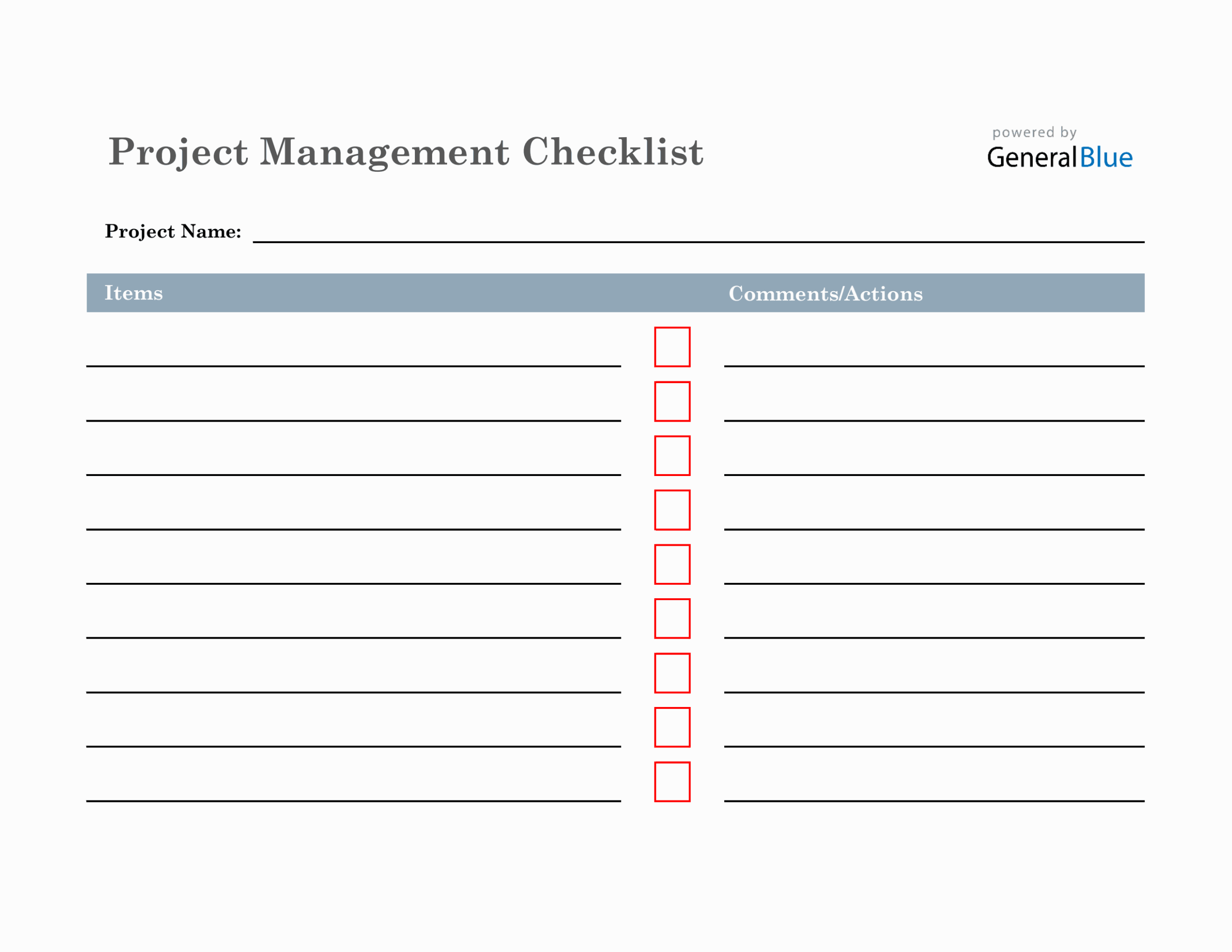 Free Excel Checklist Templates