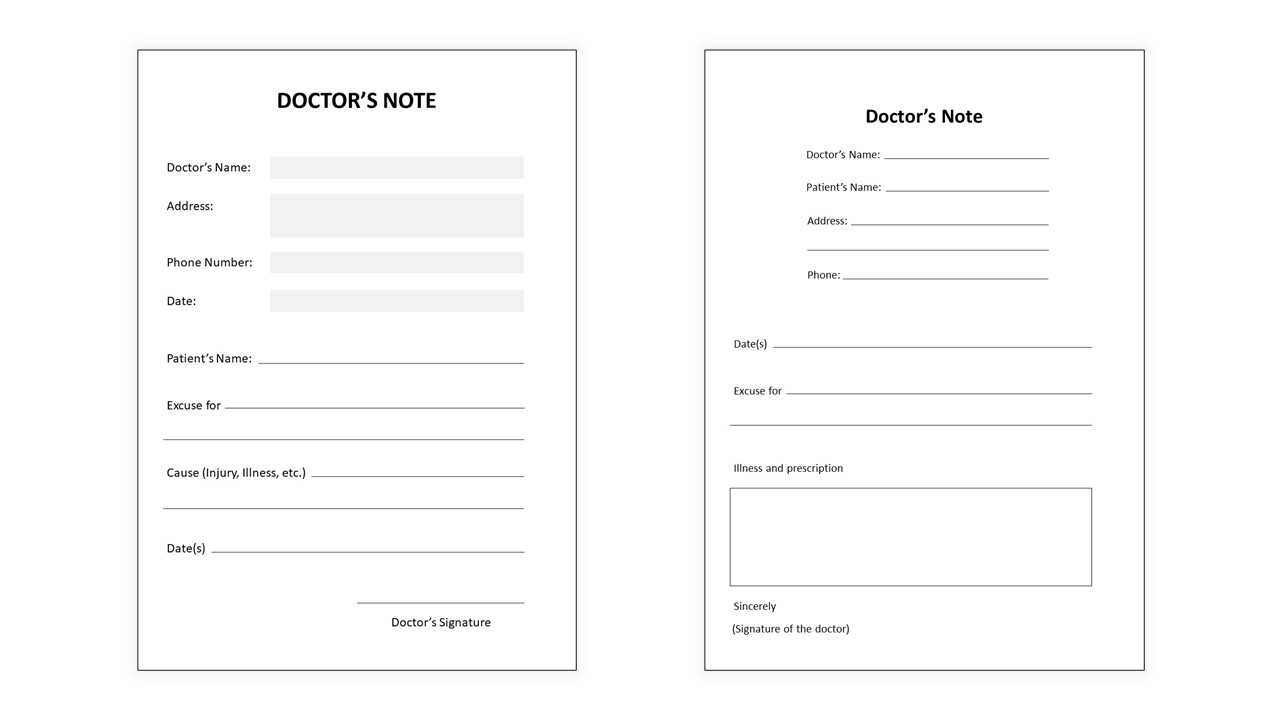 Free Fake Doctors Note Template PowerPoint amp Google Slides