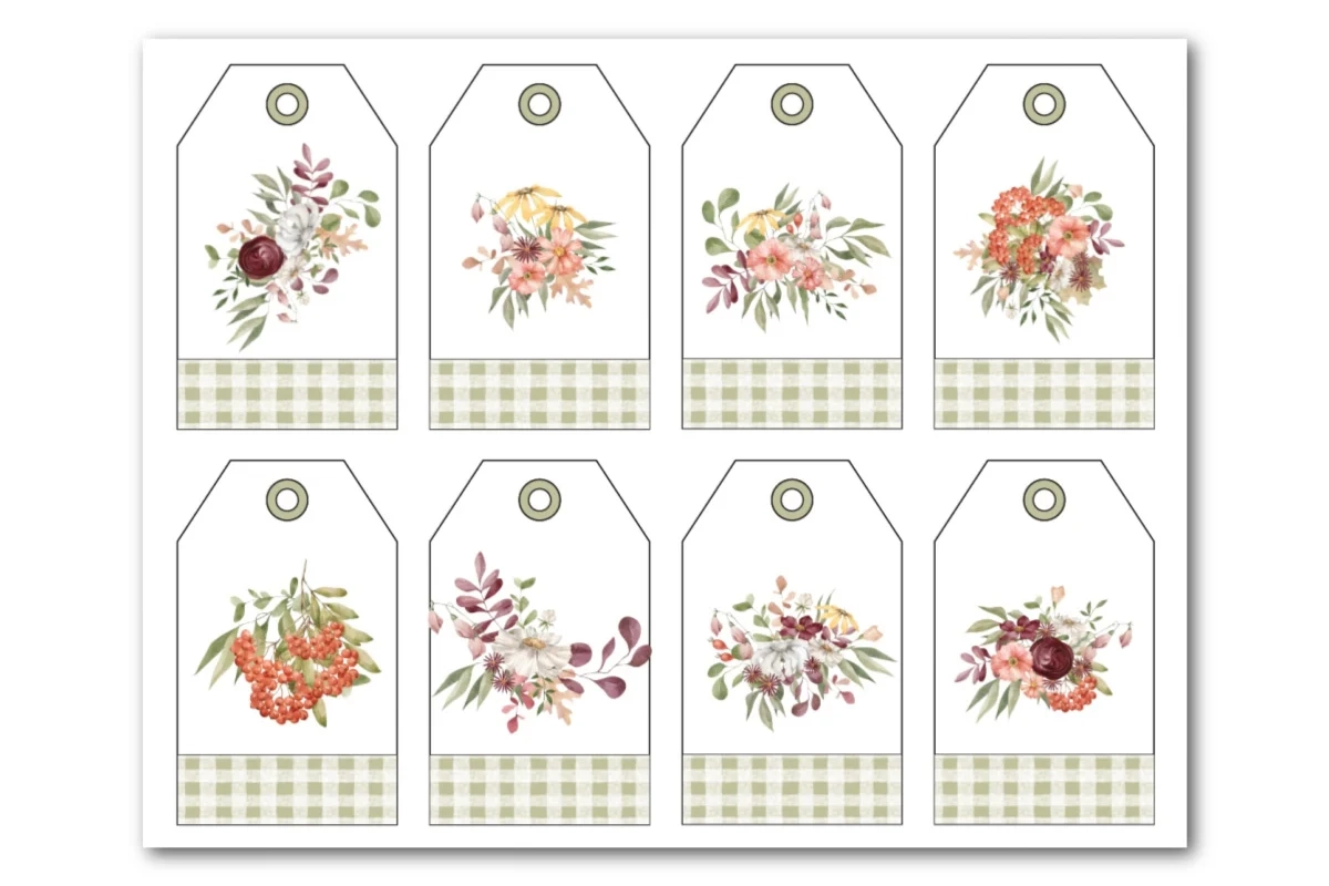 Blank Floral Gift Tag Printable