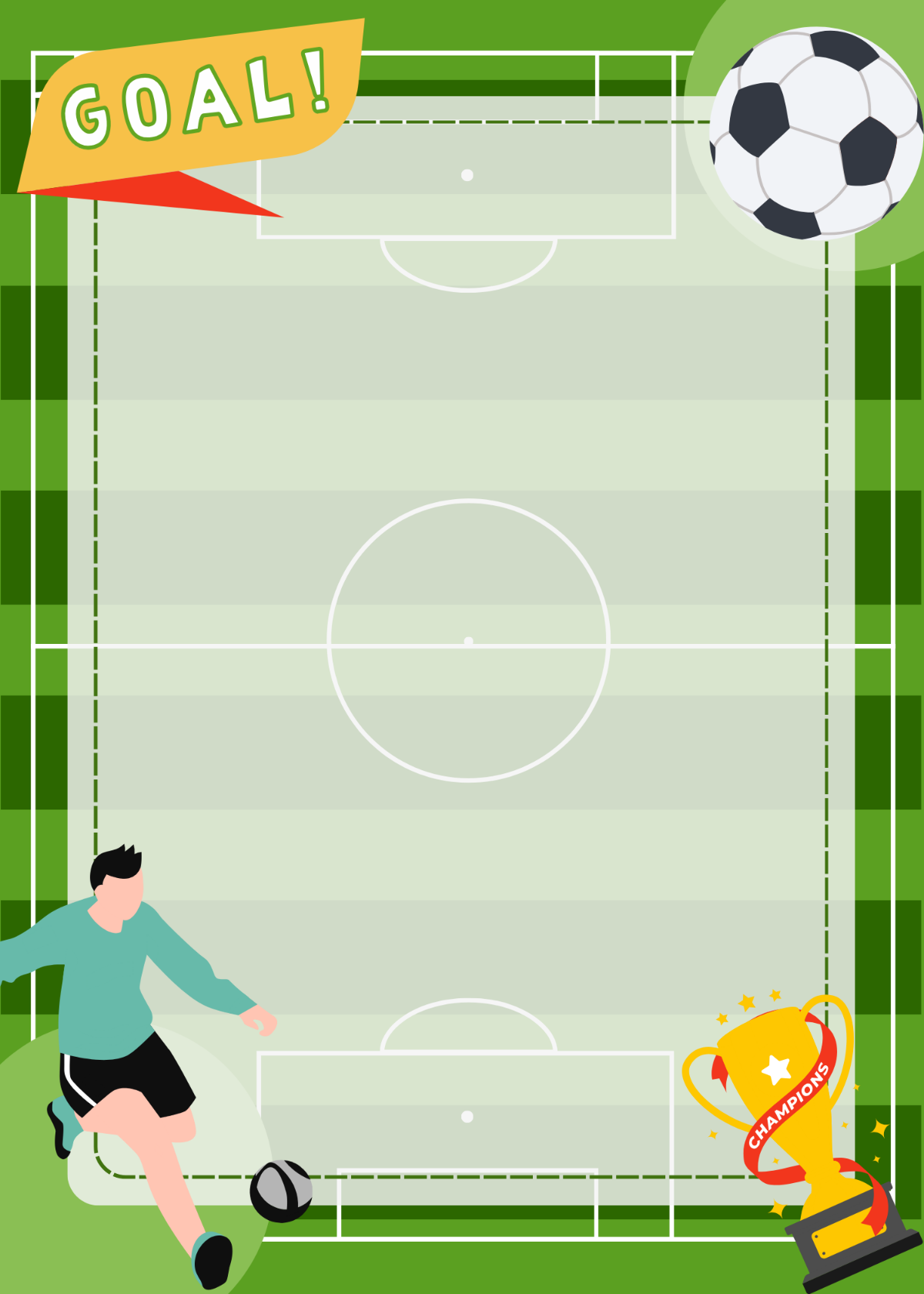 Free Green Background Soccer Tournament Invitation Template To 