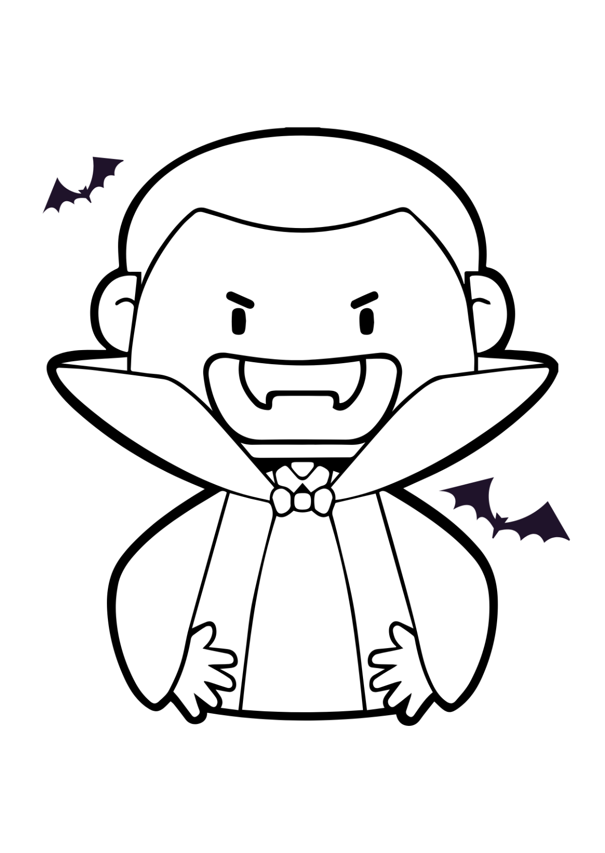 Free Halloween Vampire Drawing Template To Edit Online