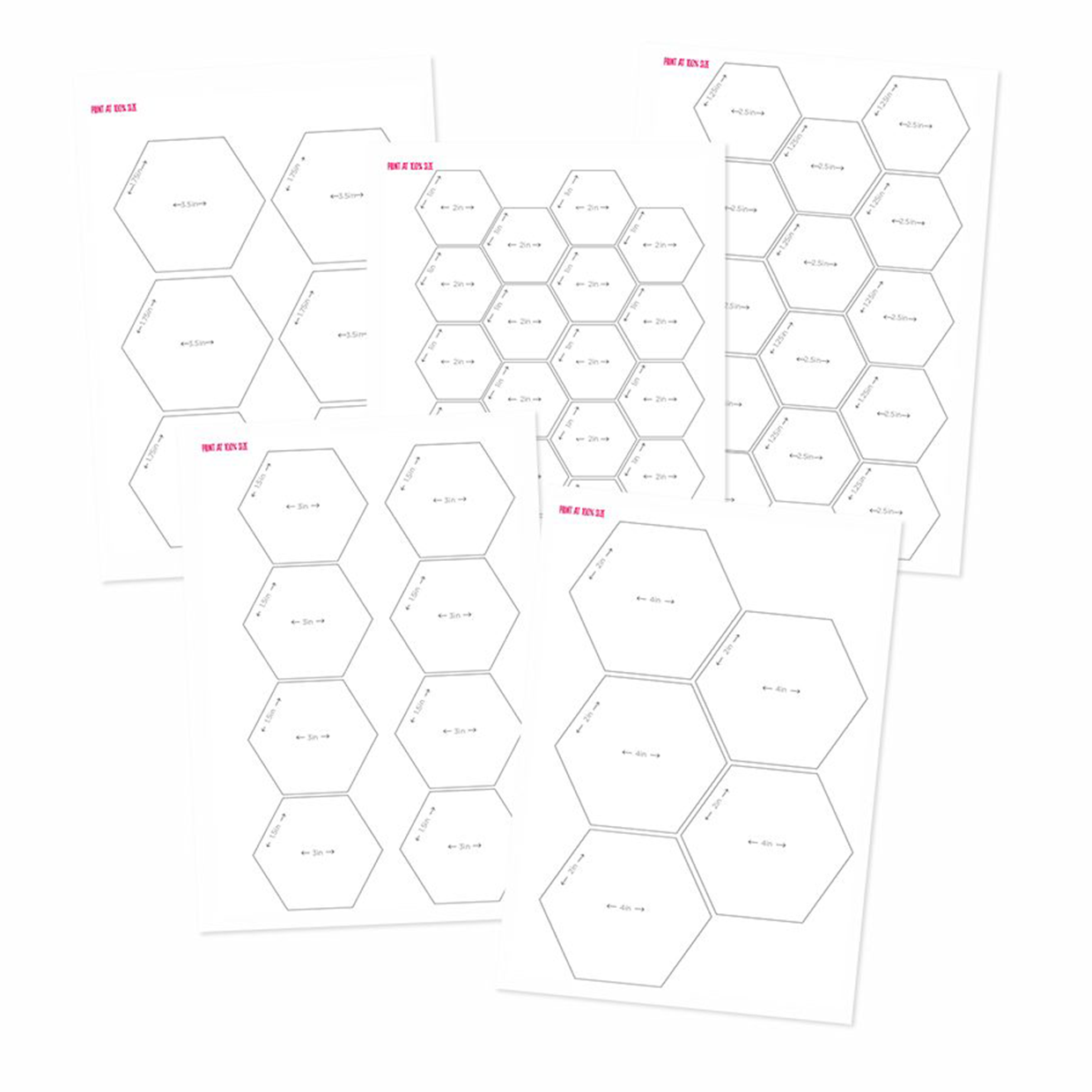 Printable Blank Hexagon Paper