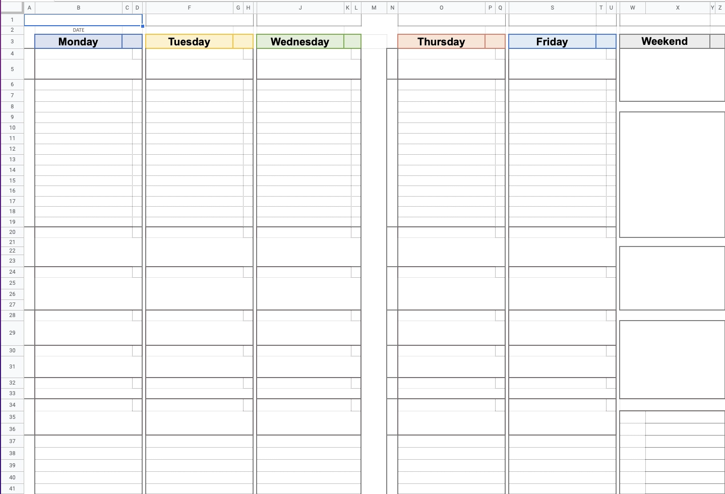 Calendario Scholar Printable Blank
