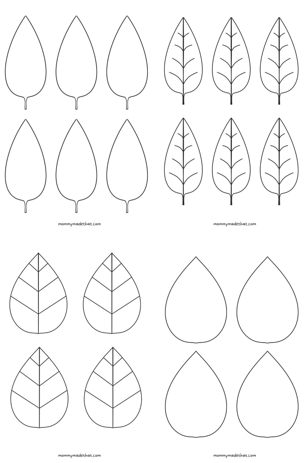 Printable Blank Leaves