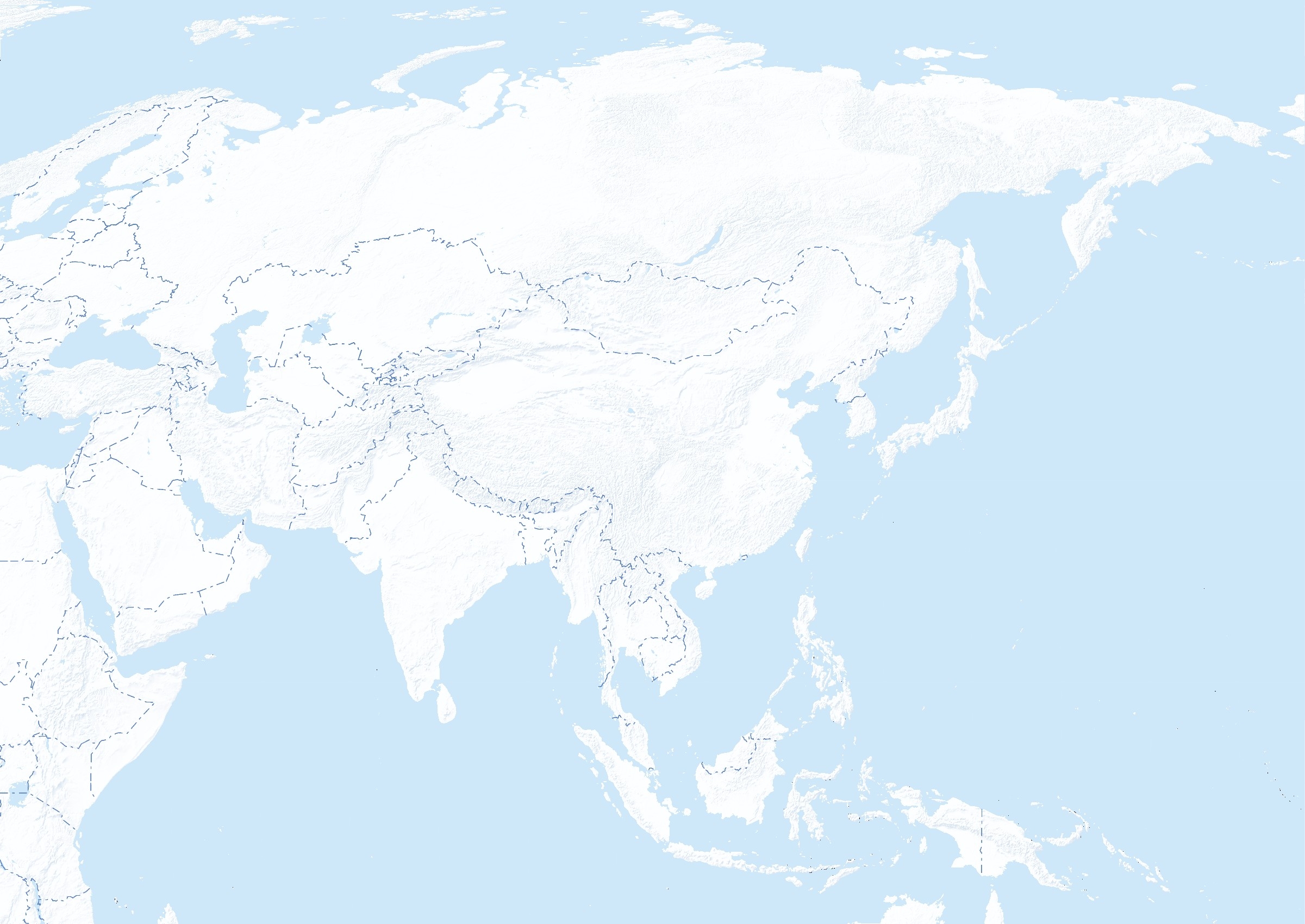Blank Printable Map Of Asia