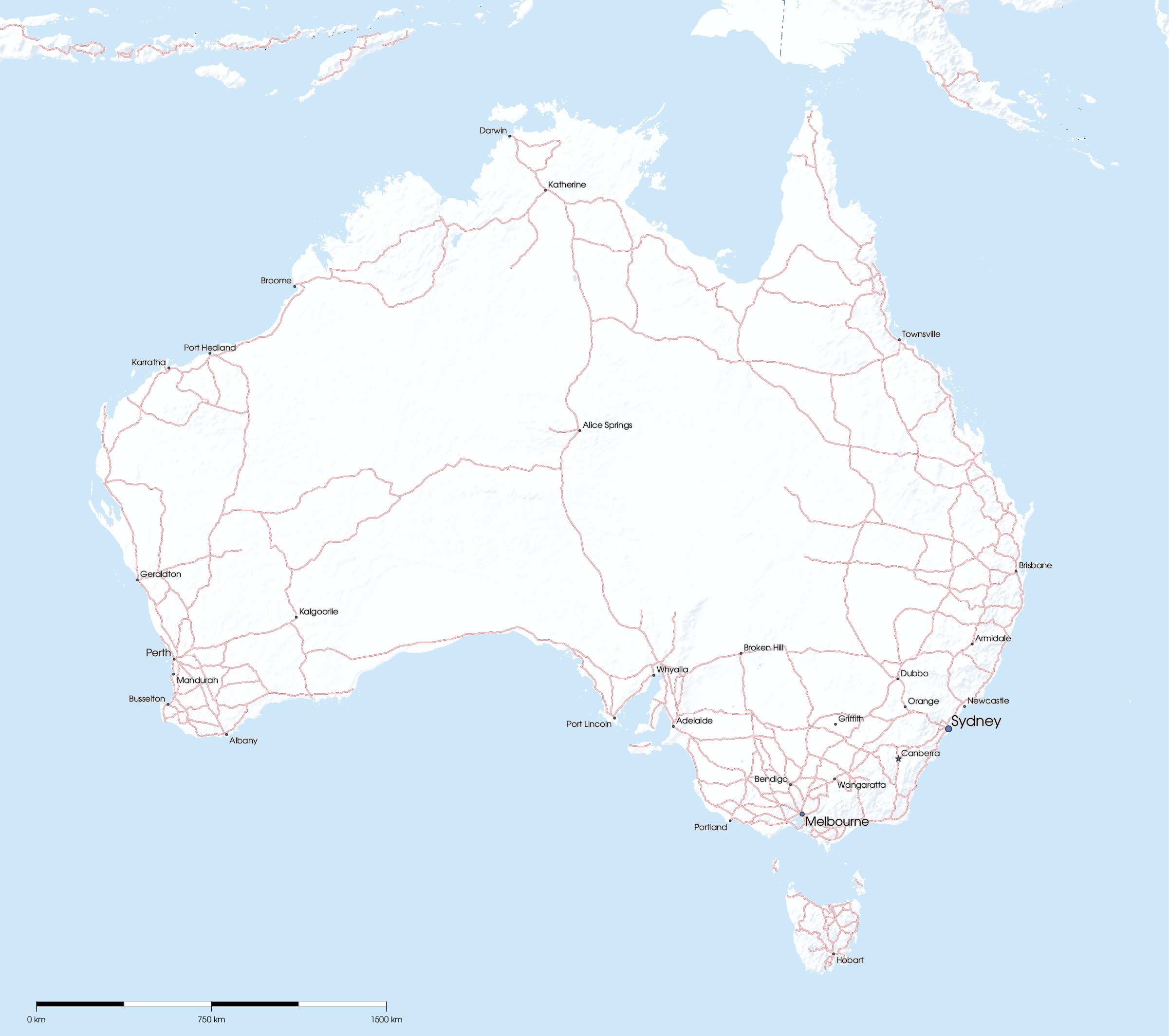 Free Blank Printable Australia And