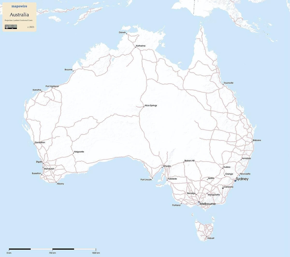 Map Of Australia Blank Printable