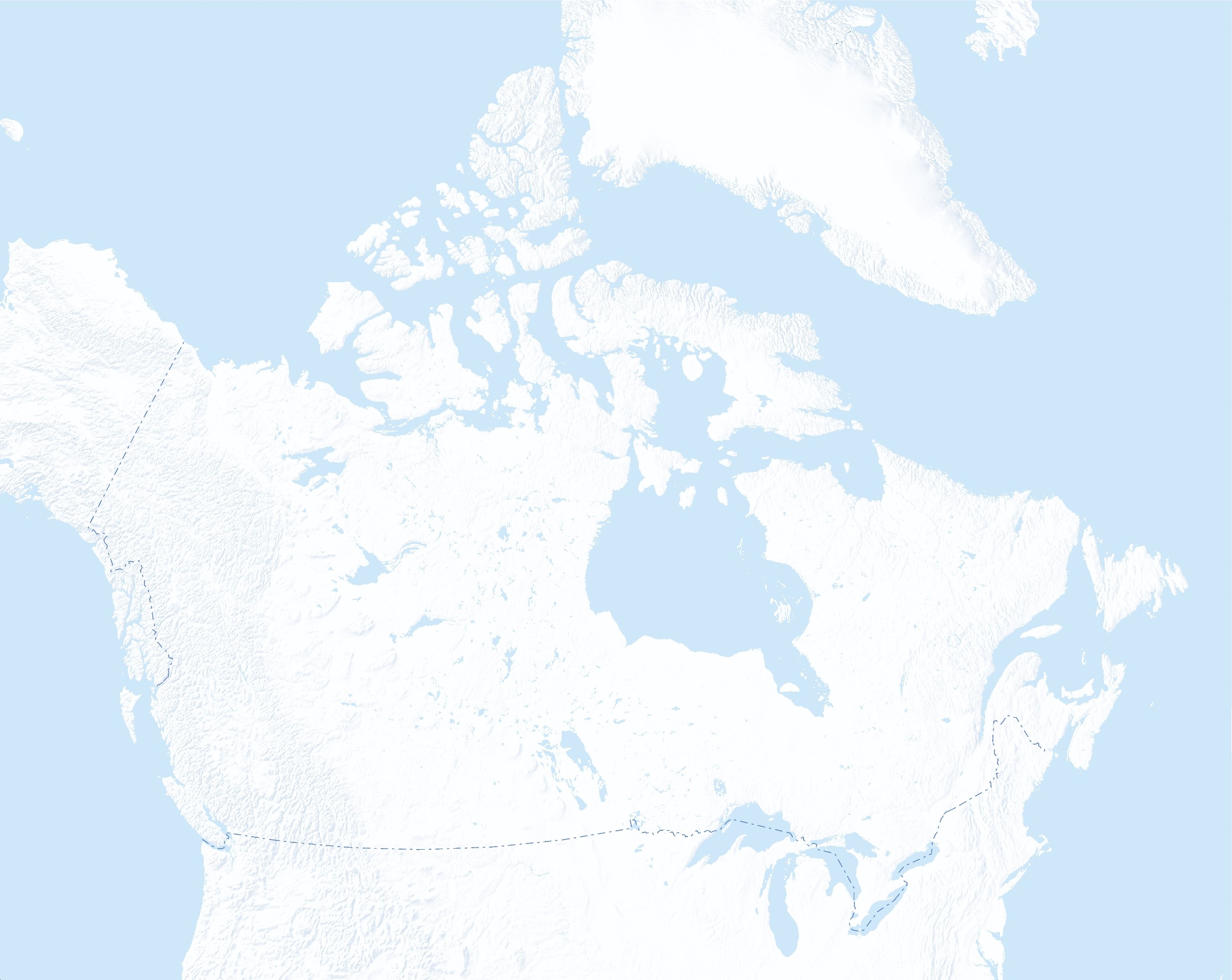 Blank Canadian Map Printable