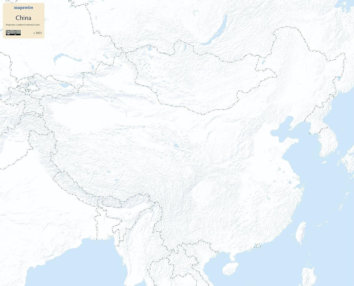 China Blank Map Printable