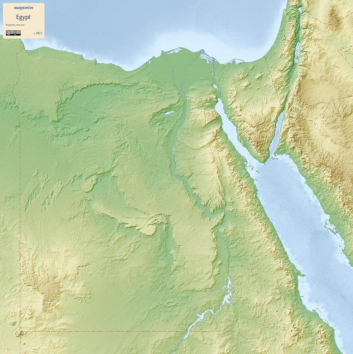 Blank Printable Egypt Map