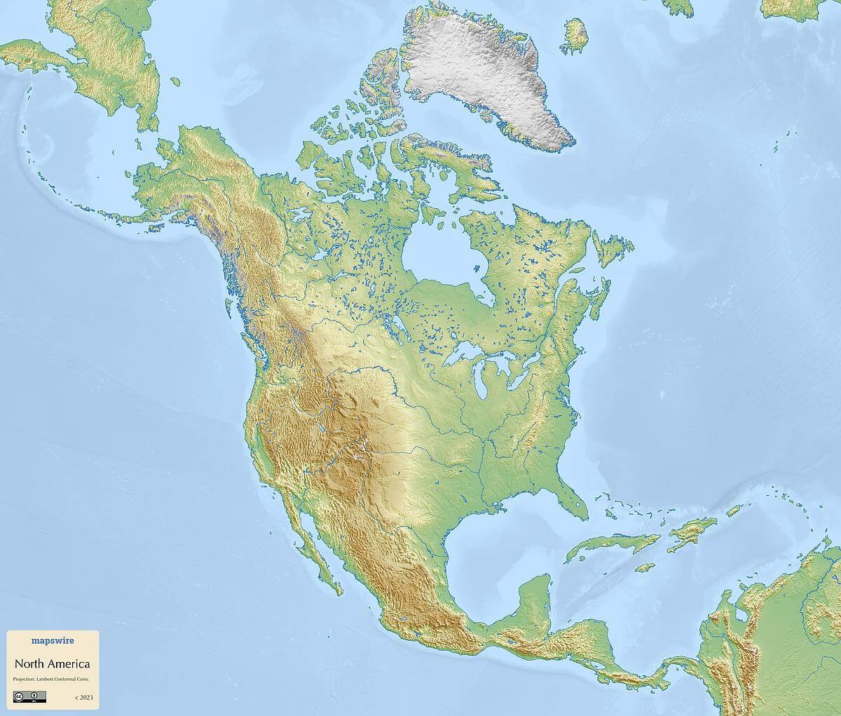North America Map Blank Printable