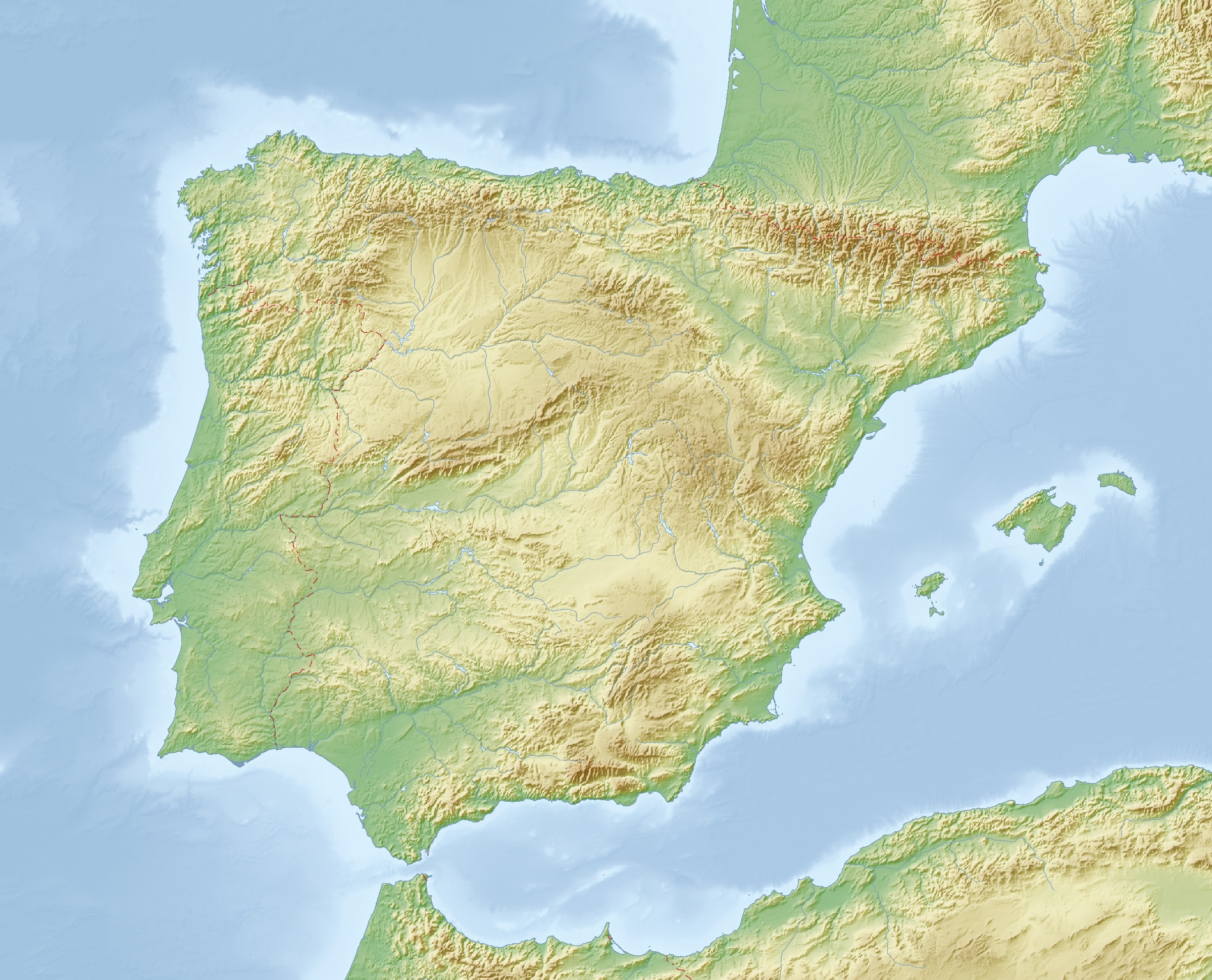 Blank Map Of Spain Printable