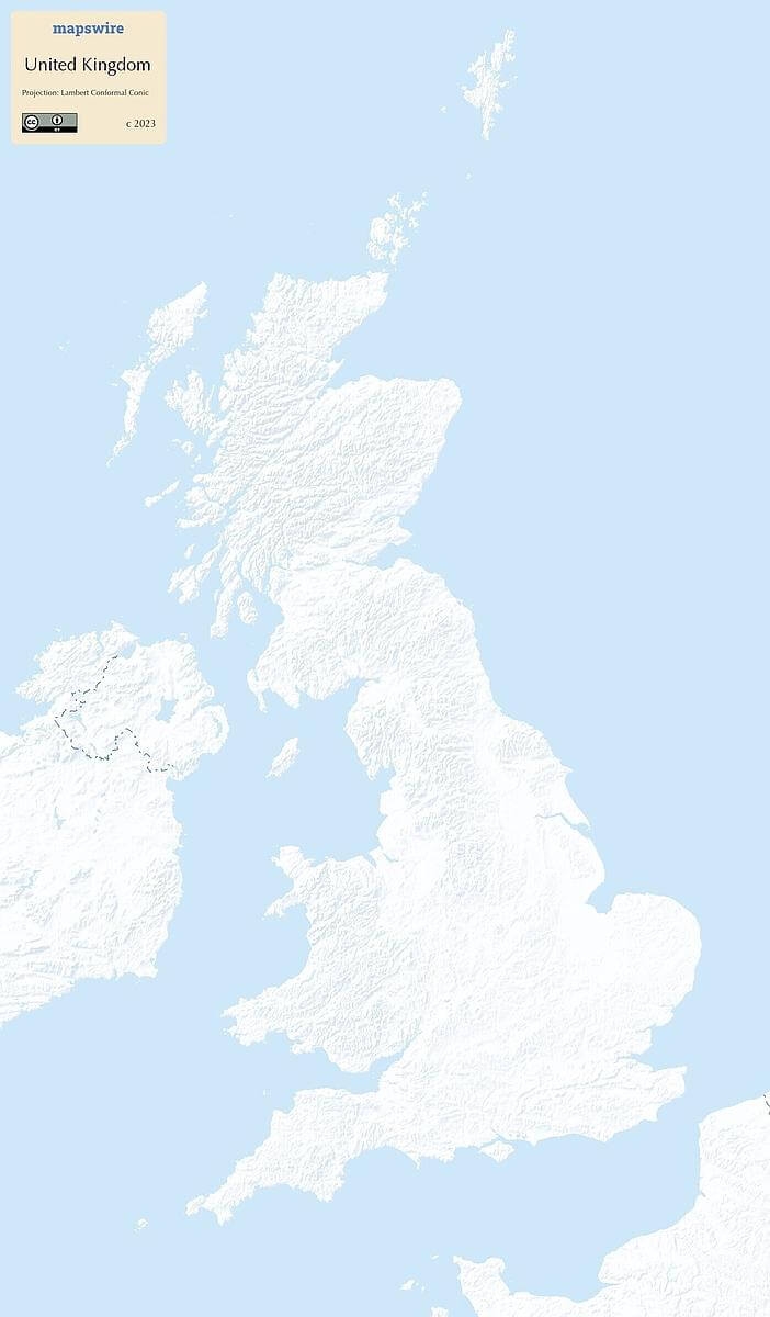Map Of Britain Printable Blank