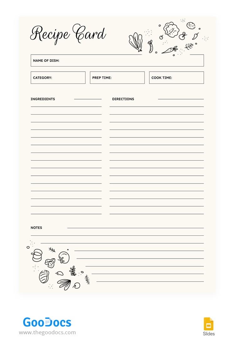 Free Printable Blank Recipe Pages