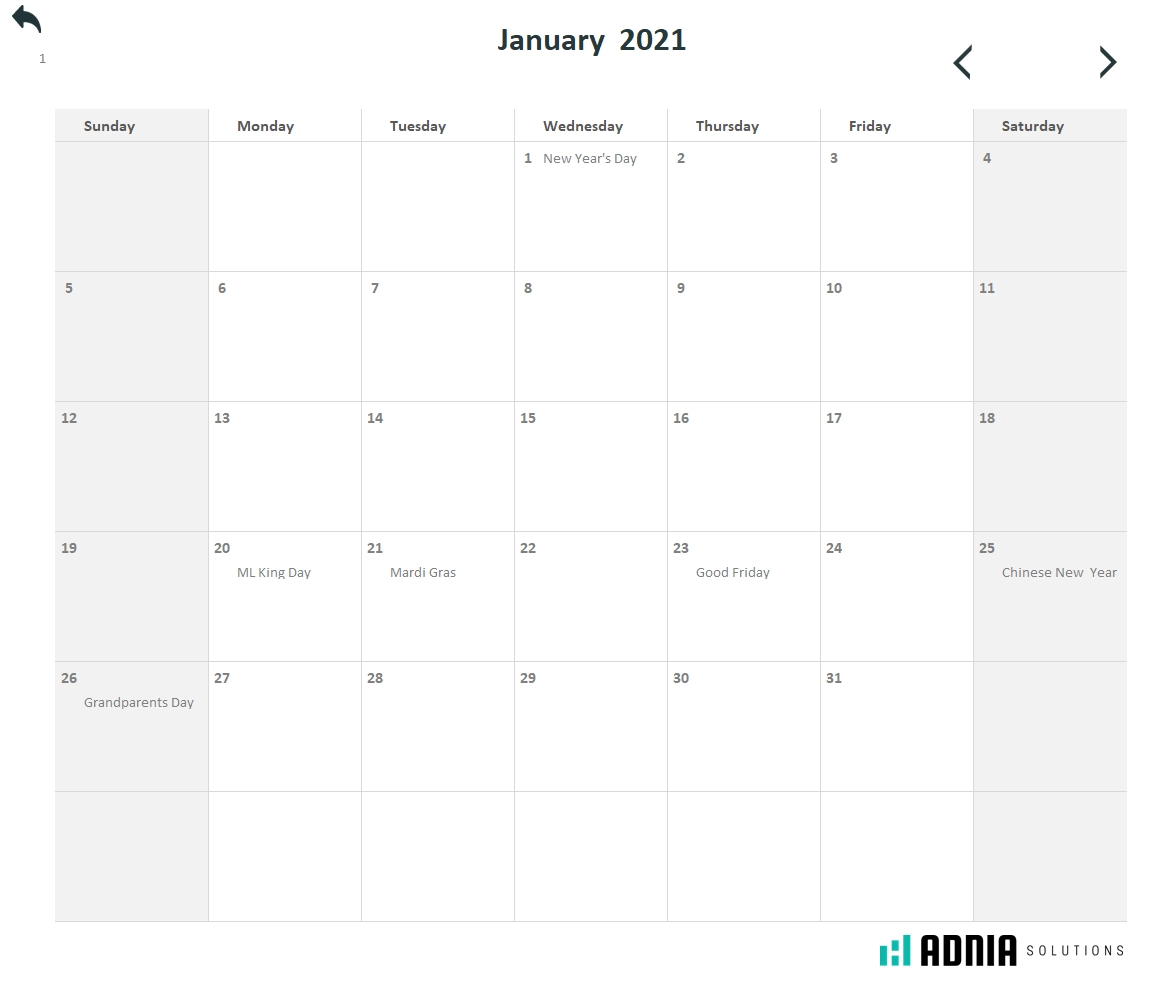 Free Monthly Calendar Excel Template Adnia Excel Templates