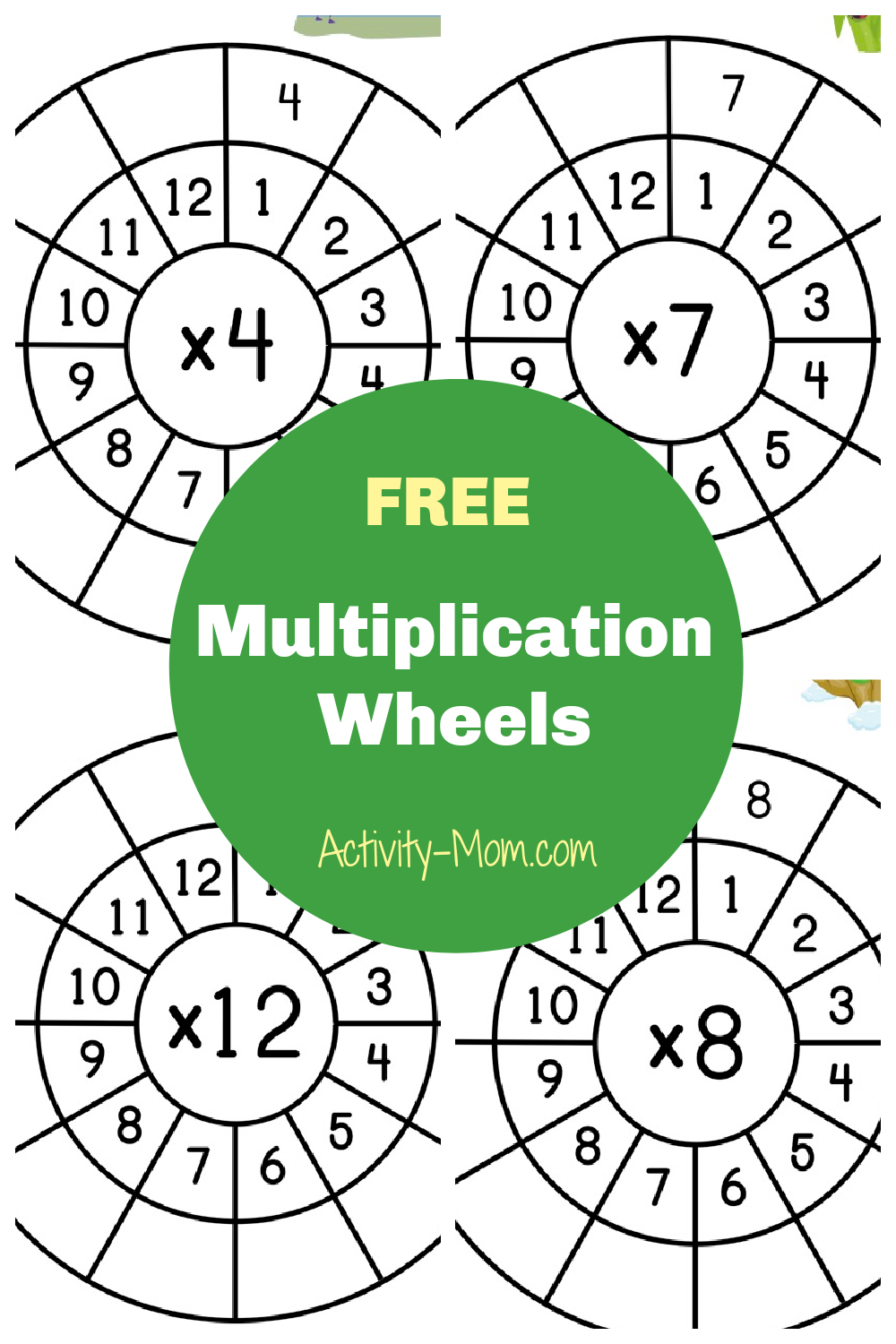 Multiplication Wheel Blank Printable