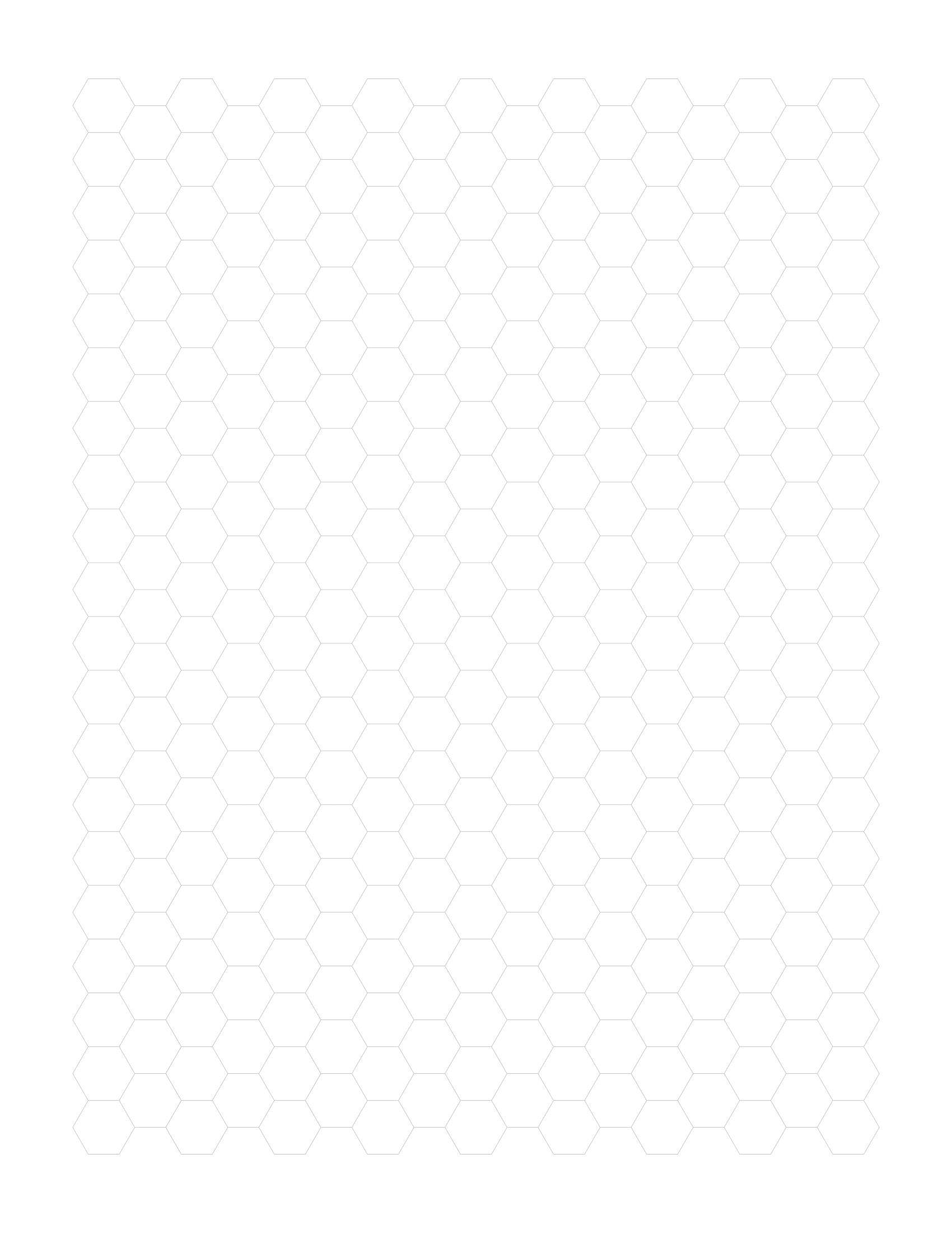 Blank Printable Hex Chart
