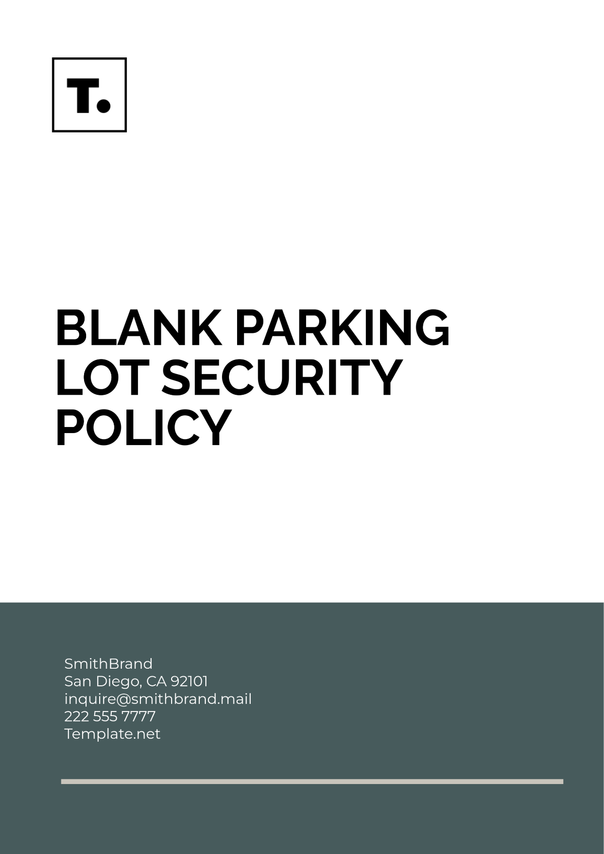 Blank Parking Lot Printable
