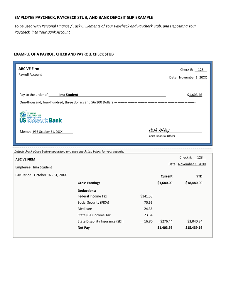 Printable Blank Payroll Checks