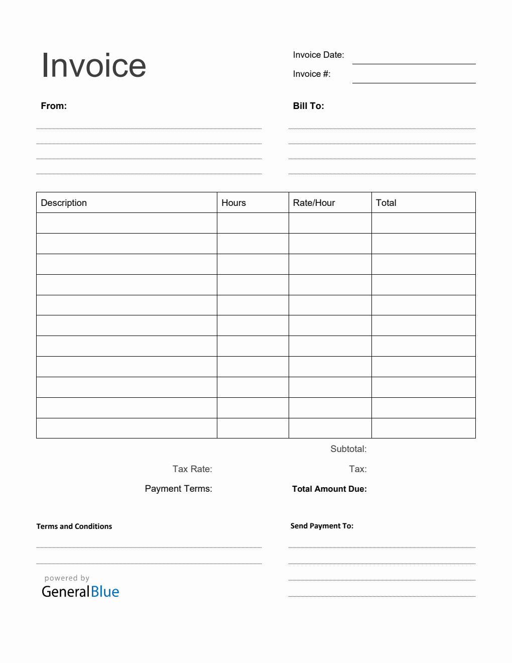 Free PDF Freelance Invoice Templates