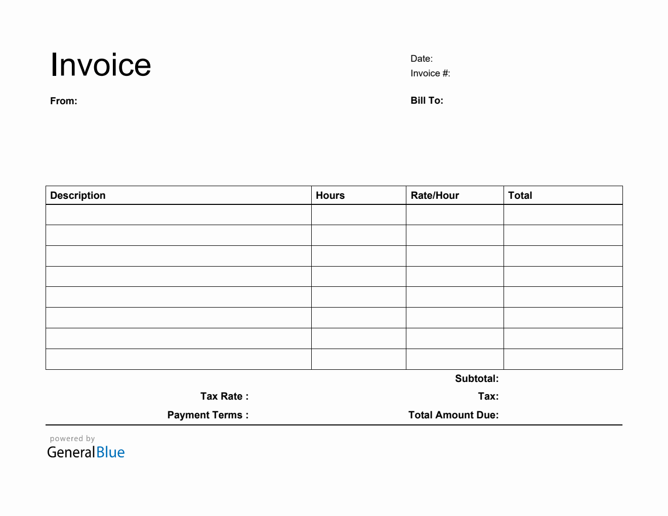Free PDF Invoice Templates
