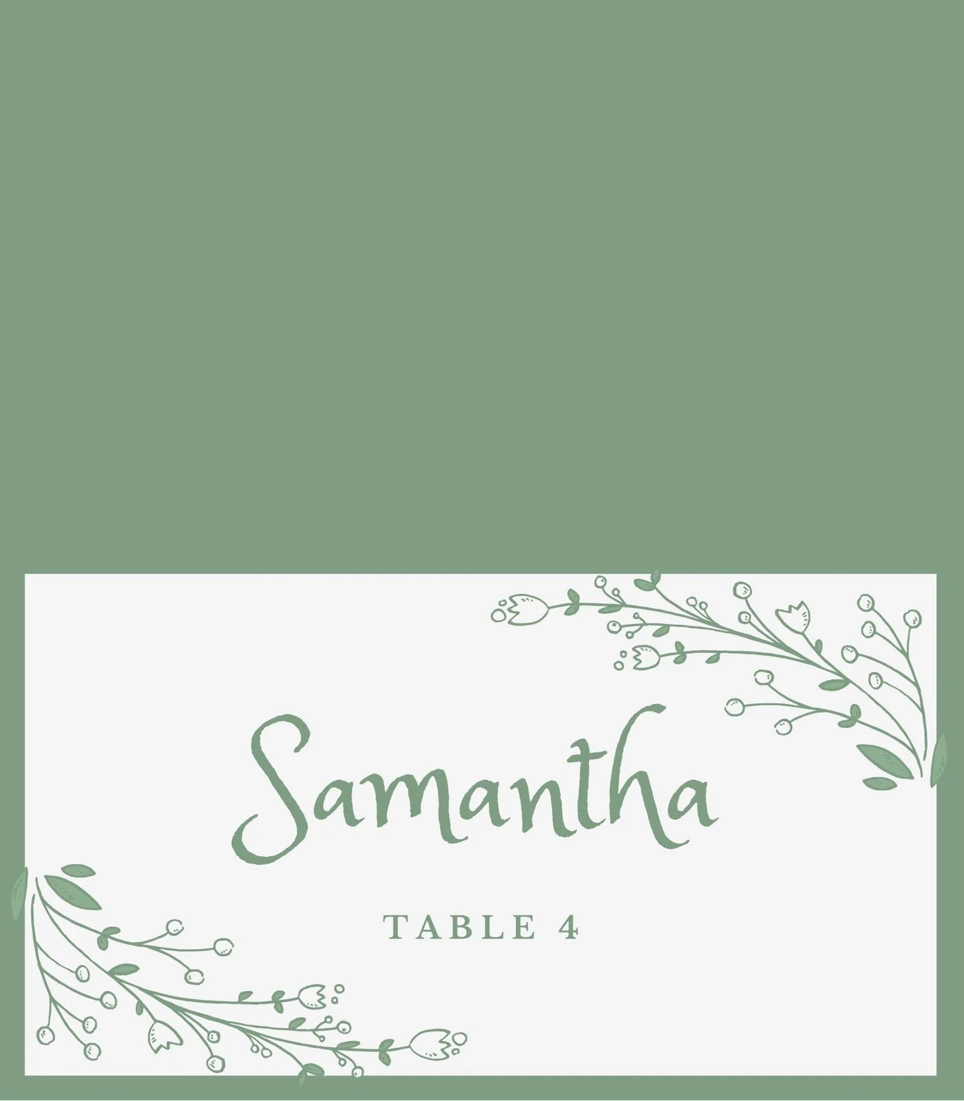 Blank Place Cards Flat Printable