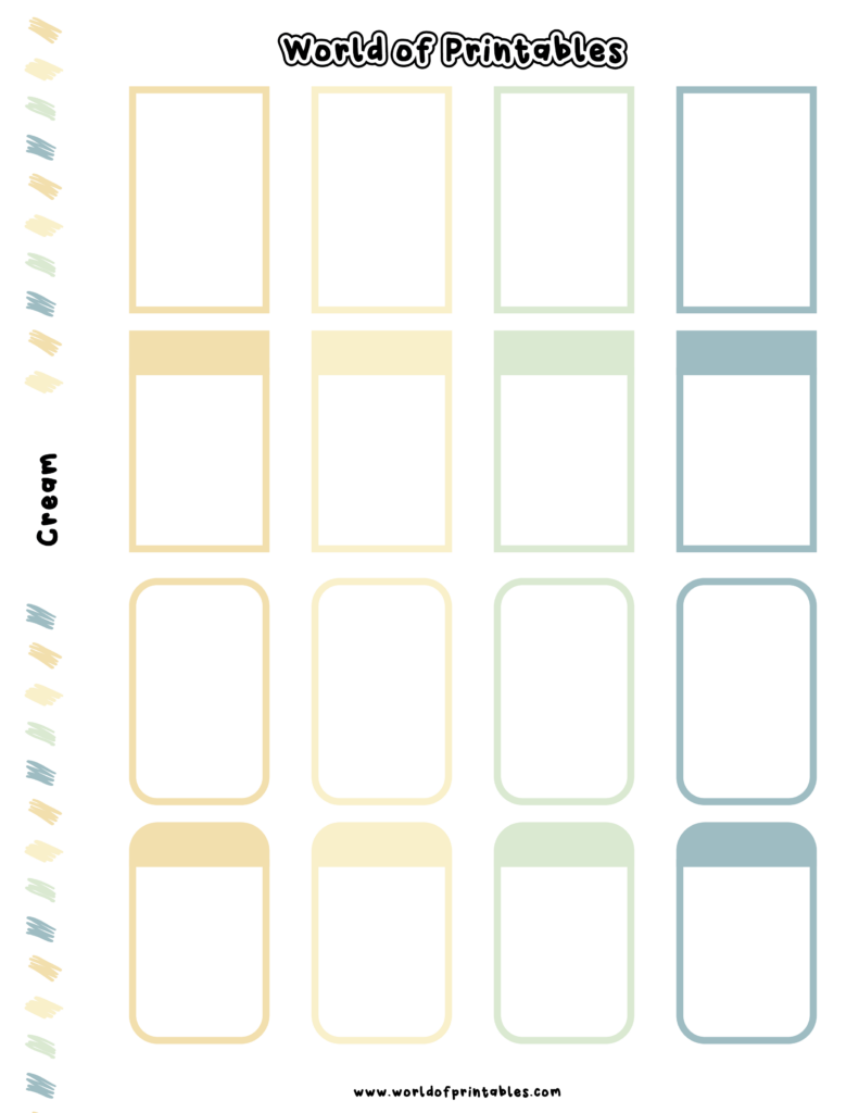 Blank Planner Stickers Printable