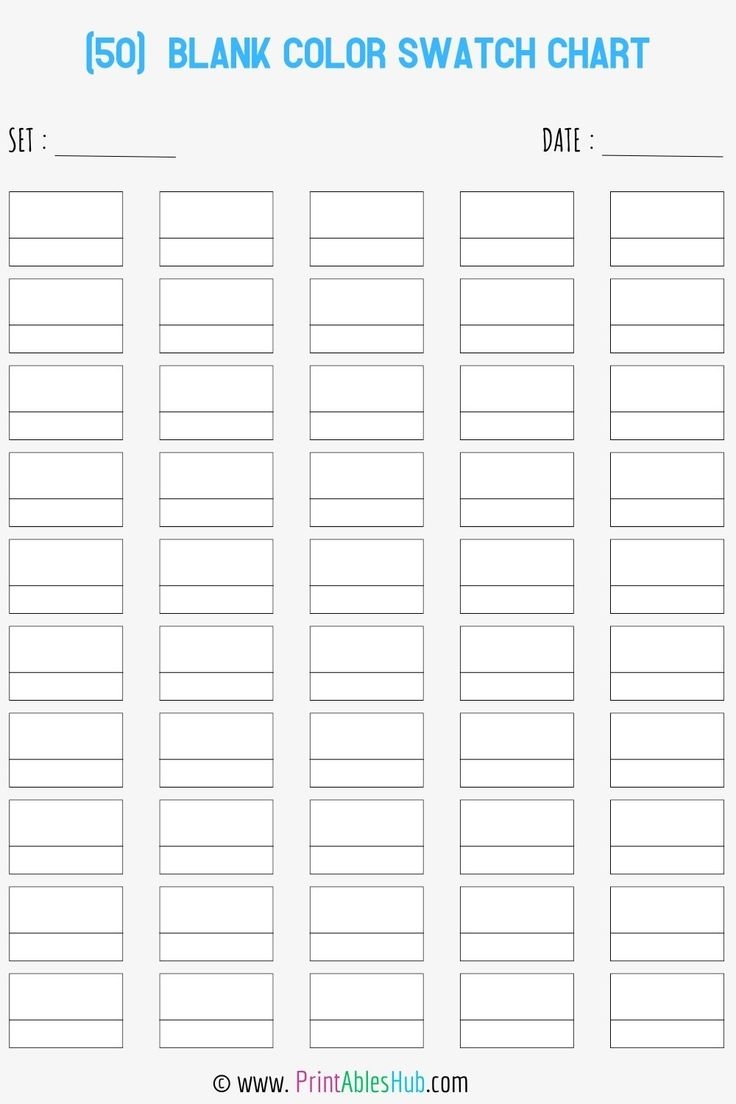 Printable Colored Blank Charts