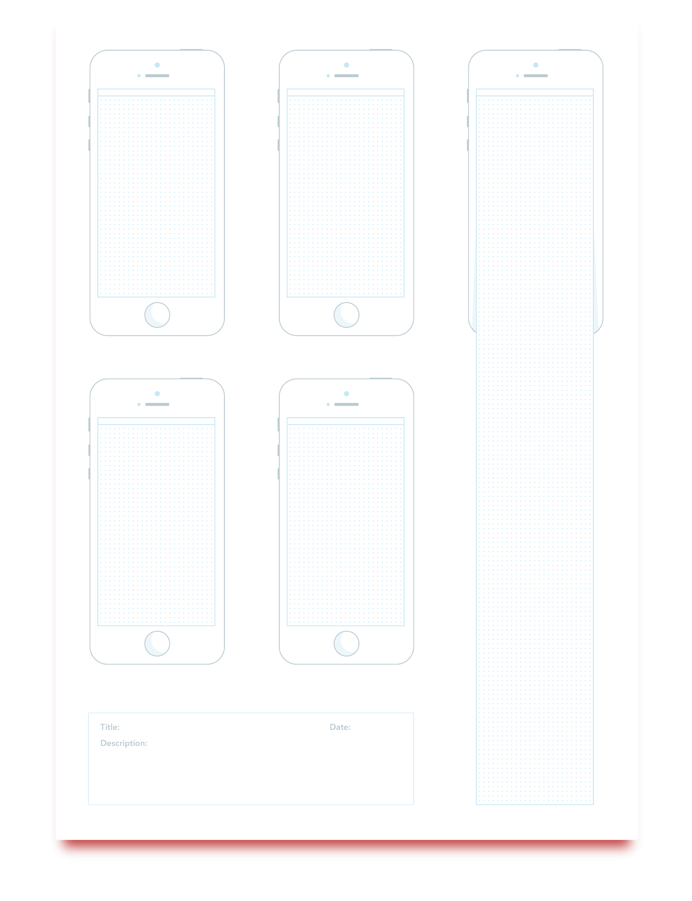 Free Printable A3 Mobile Wireframe Template Behance