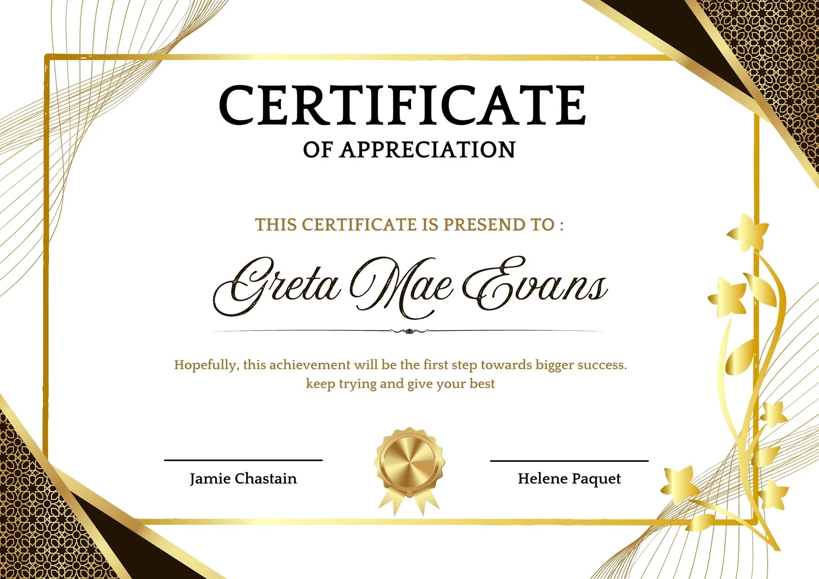 Blank Printable Award Certificates
