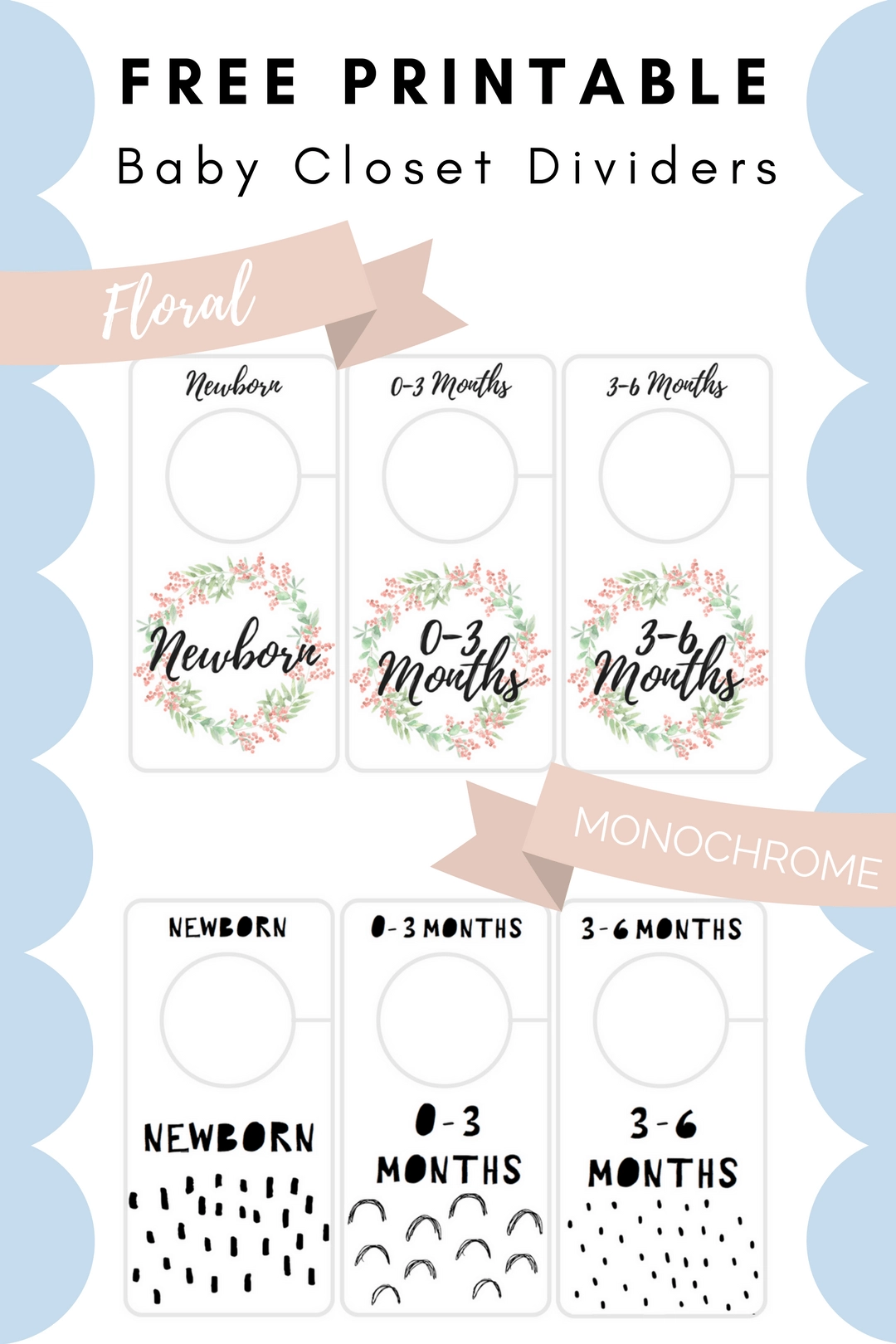 Free Blank Printable Closet Dividers