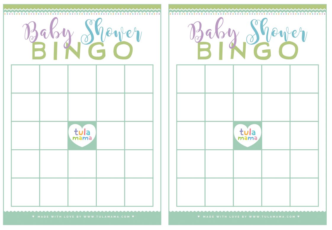 Blank Baby Bingo Cards Printable