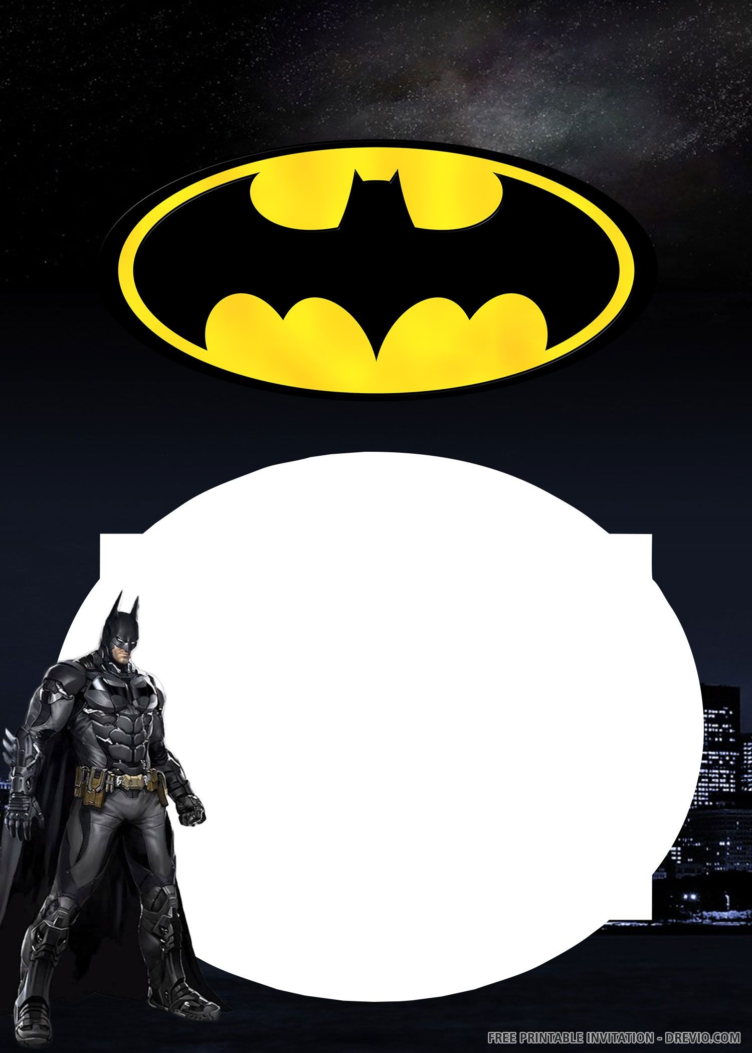 Free Printable Batman Invitation Templates