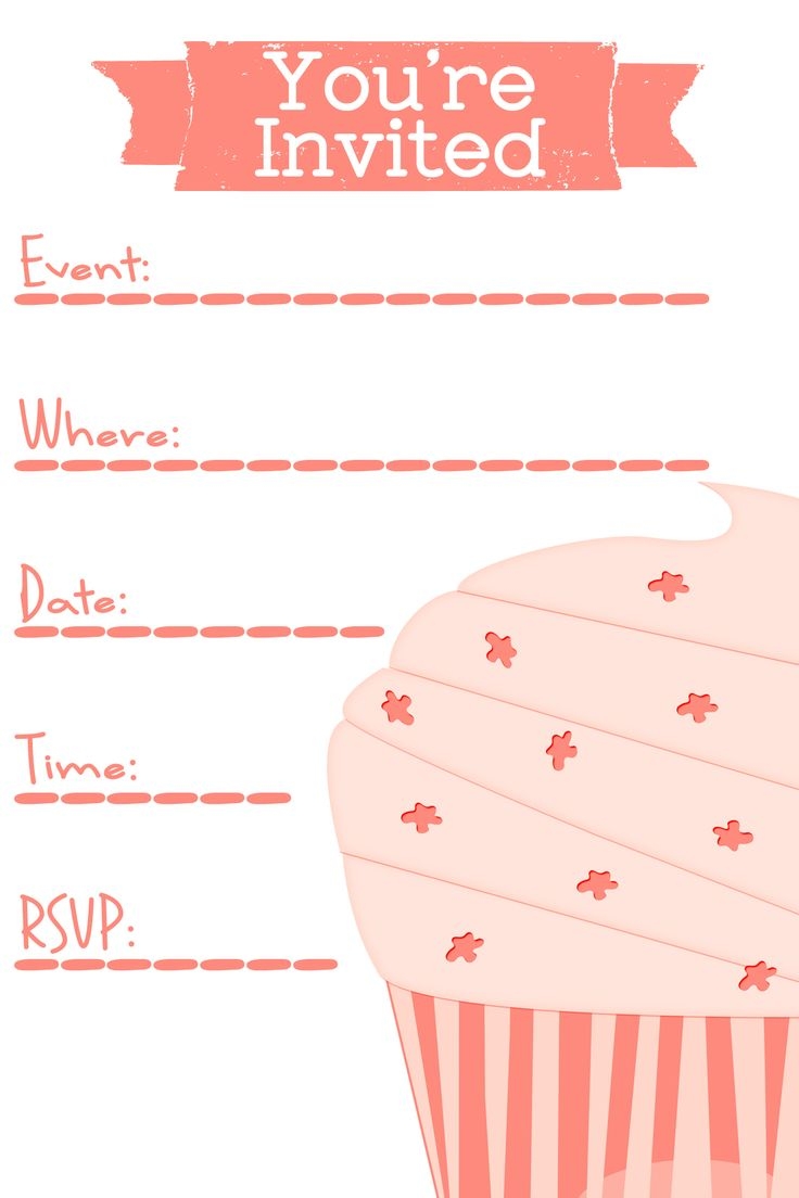 Blank Free Printable Birthday Invitations