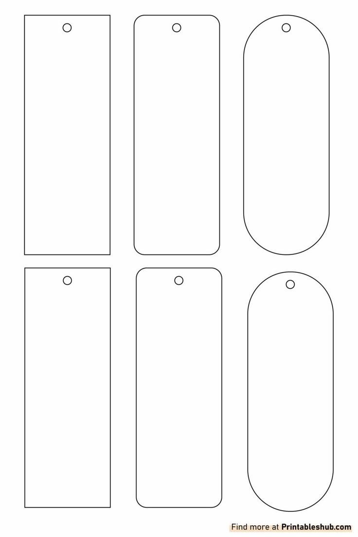 Printable Bookmarks Blank