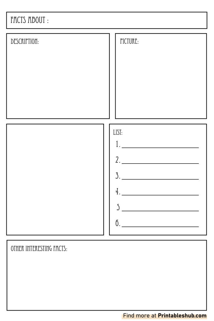 Free Printable Blank Fact Sheet Template PDF