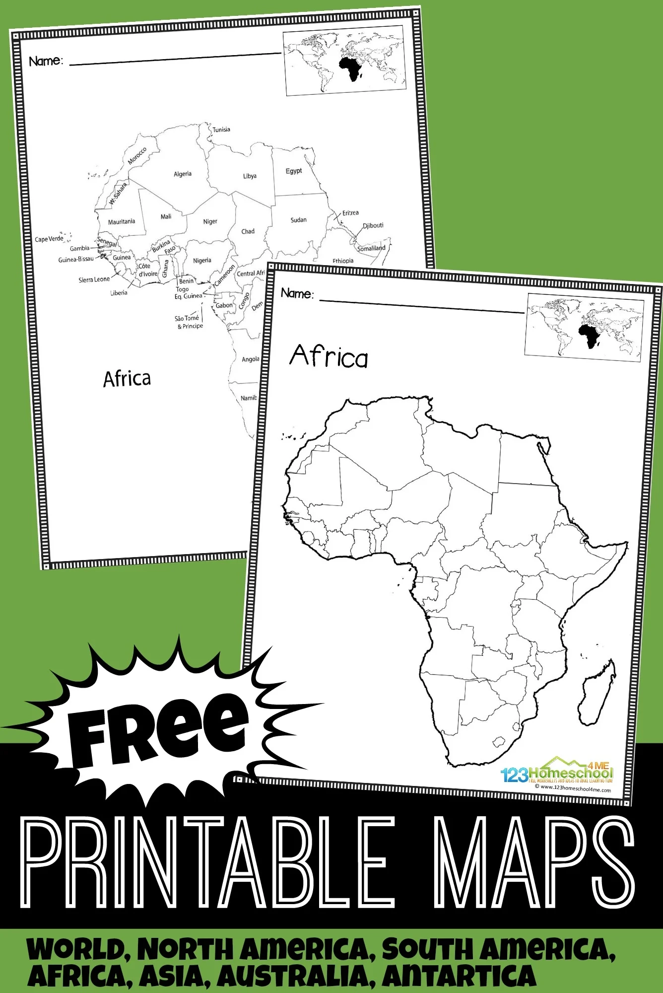 Blank Map Kids Printable