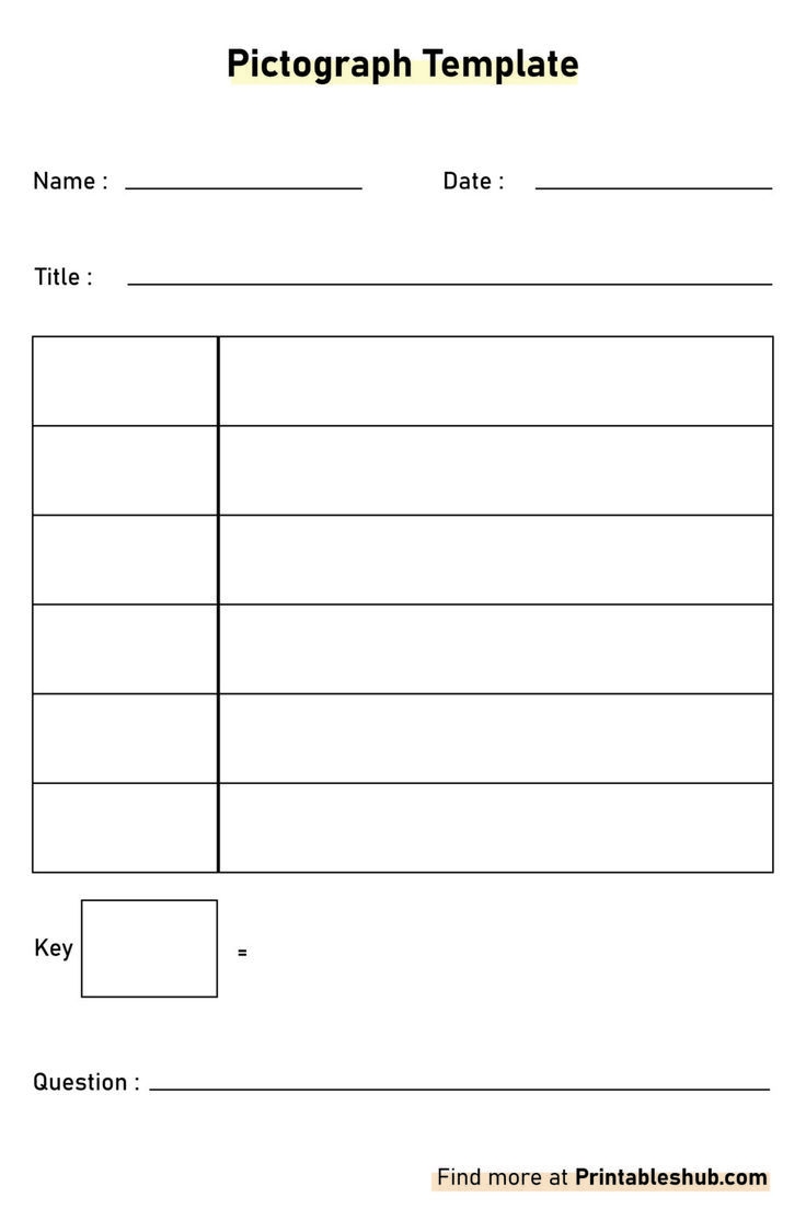 Free Printable Blank Pictograph Template PDF Included 