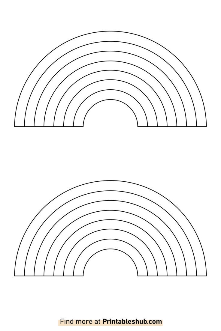 Printable Blank Rainbow