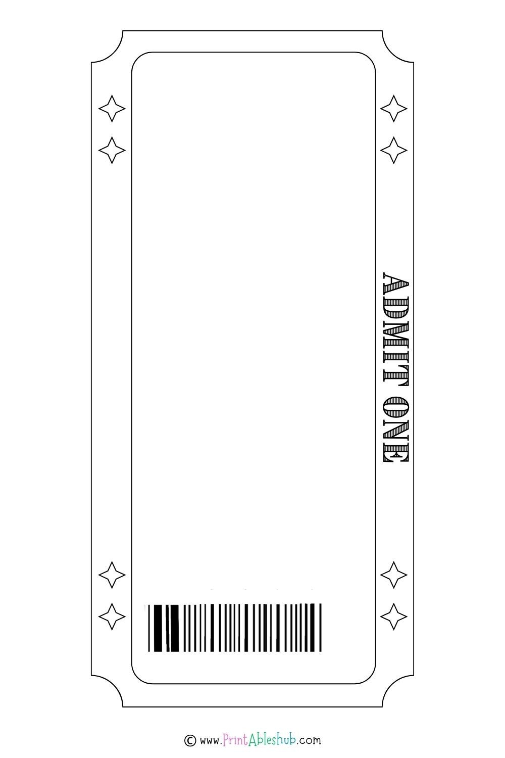 Free Printable Blank Ticket Design Templates PDF Included 