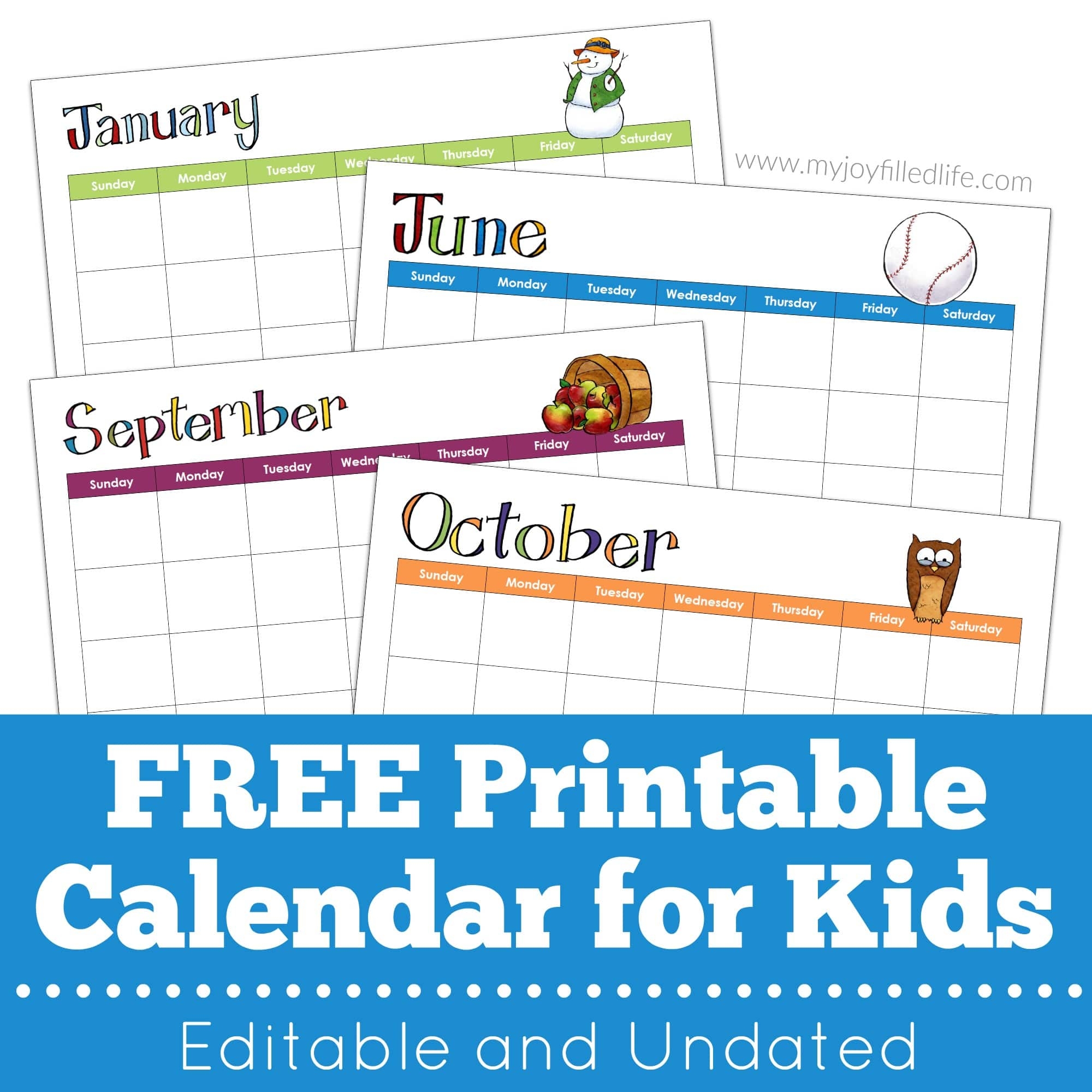 Free Printable Prek Calendar Blank