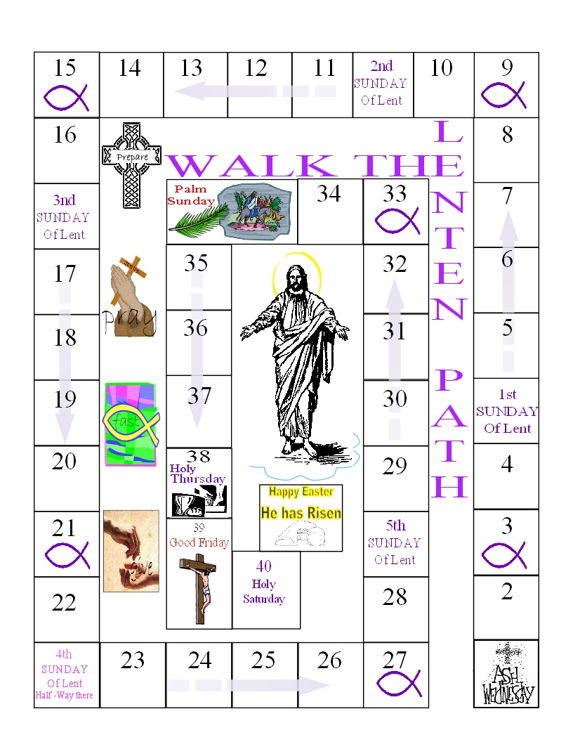 Printable Lenten Clanedar Blank