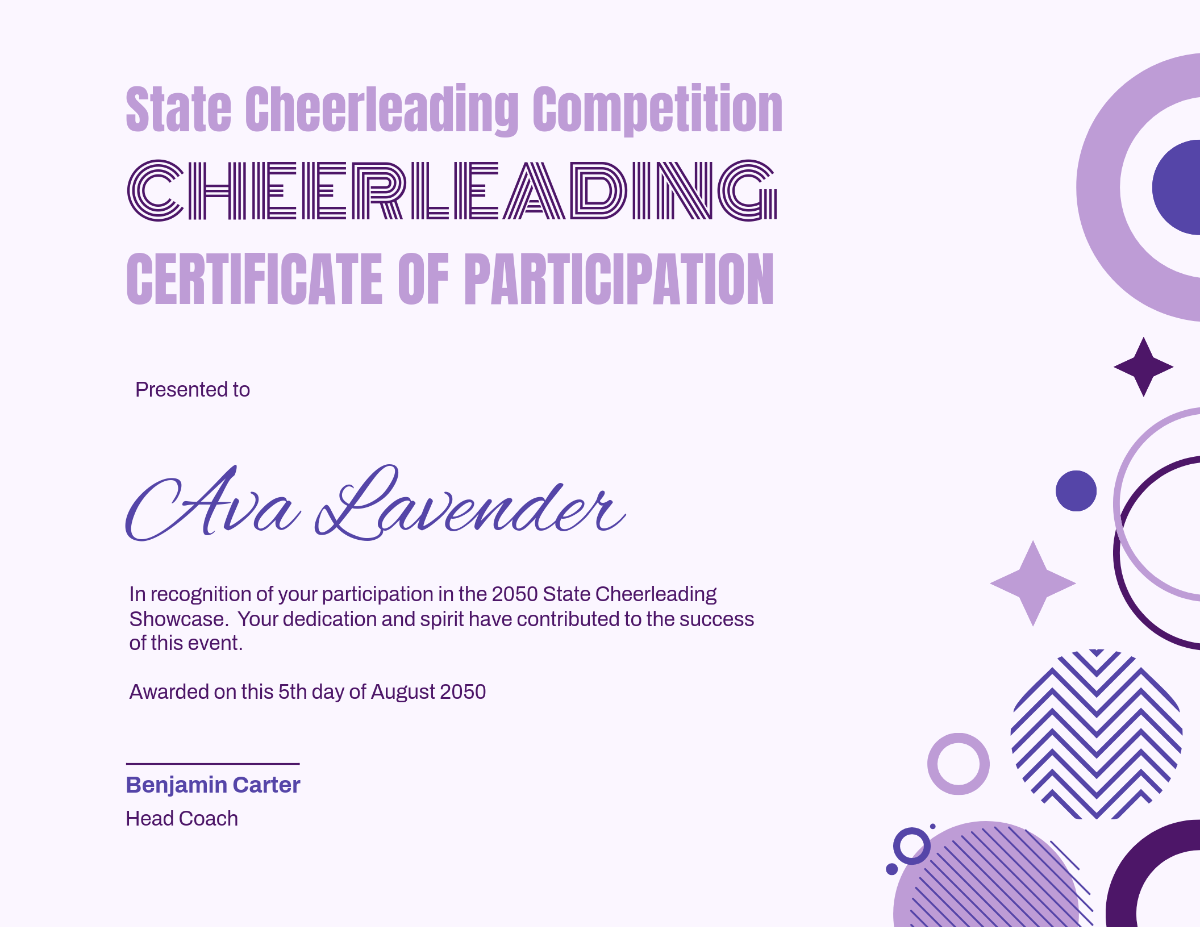 Free Printable Cheer leading Certificate Templates To Customize Online